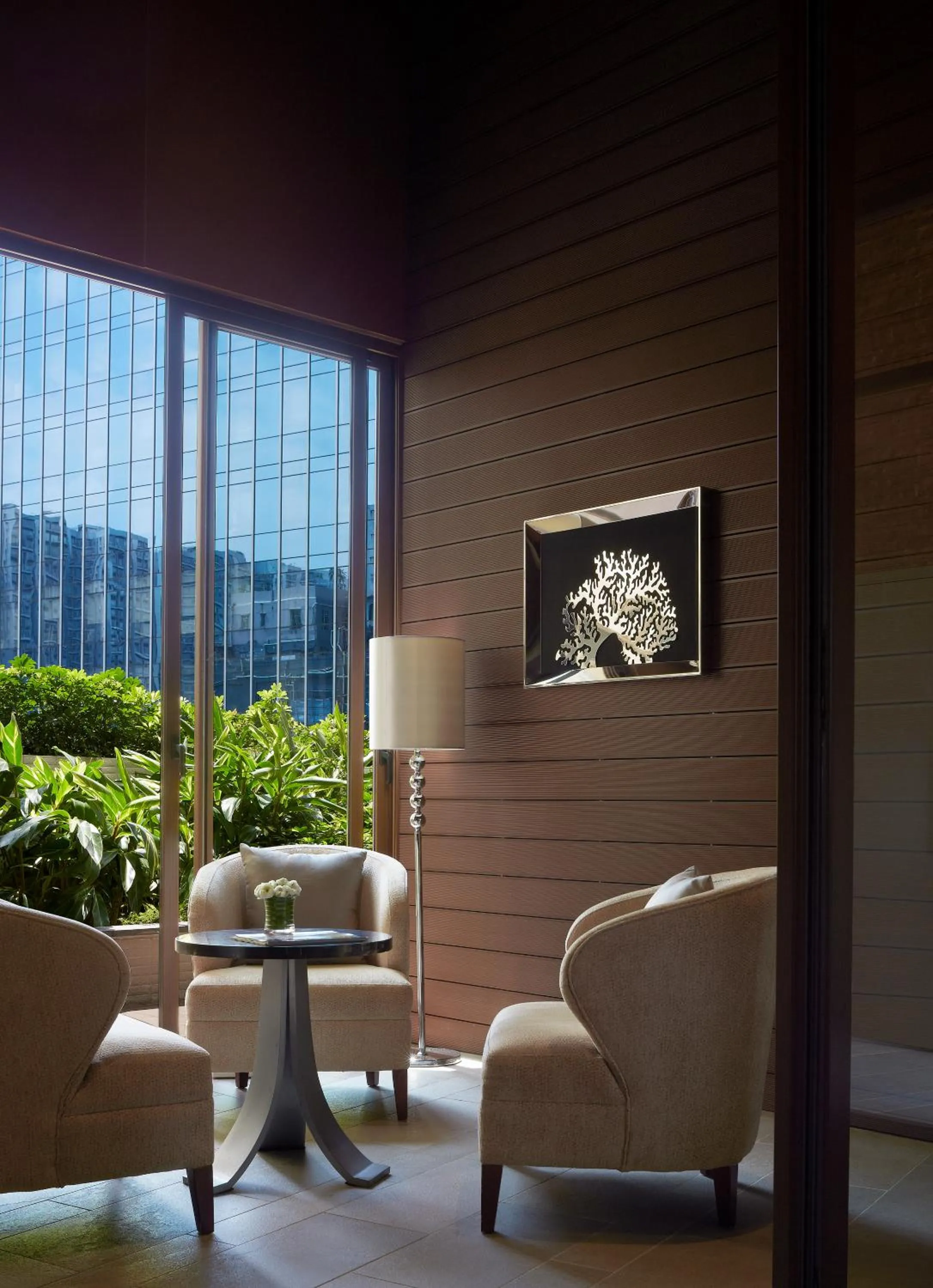 Seating area in Dorsett Kwun Tong, Hong Kong