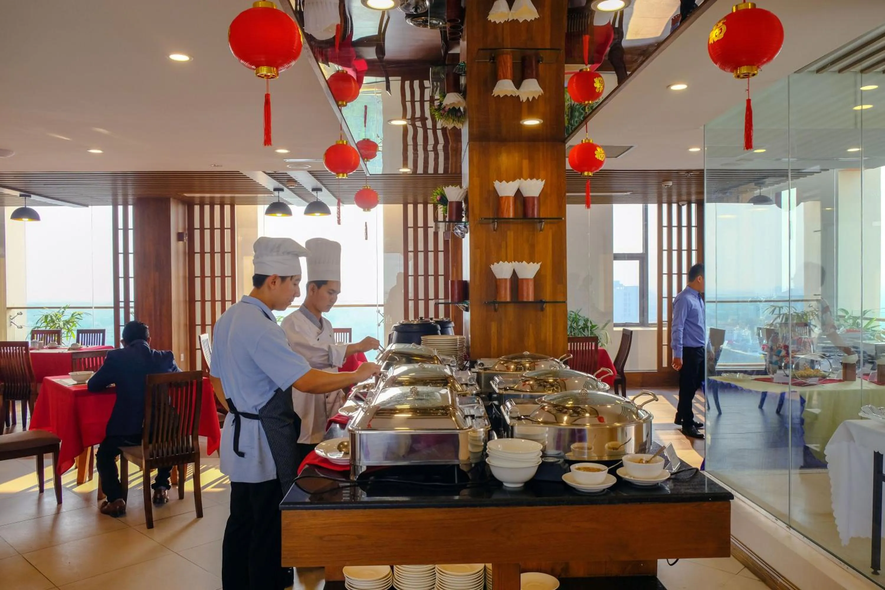 Buffet breakfast in Ritz Grand Hotel Mandalay