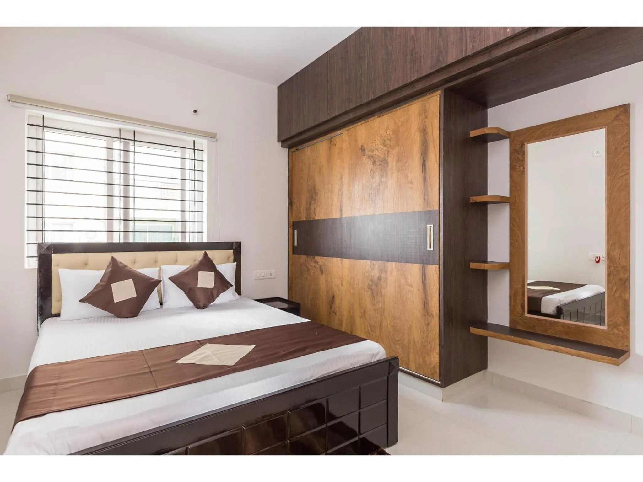 Bedroom, Bed in Olive Serviced Apartments HSR Layout
