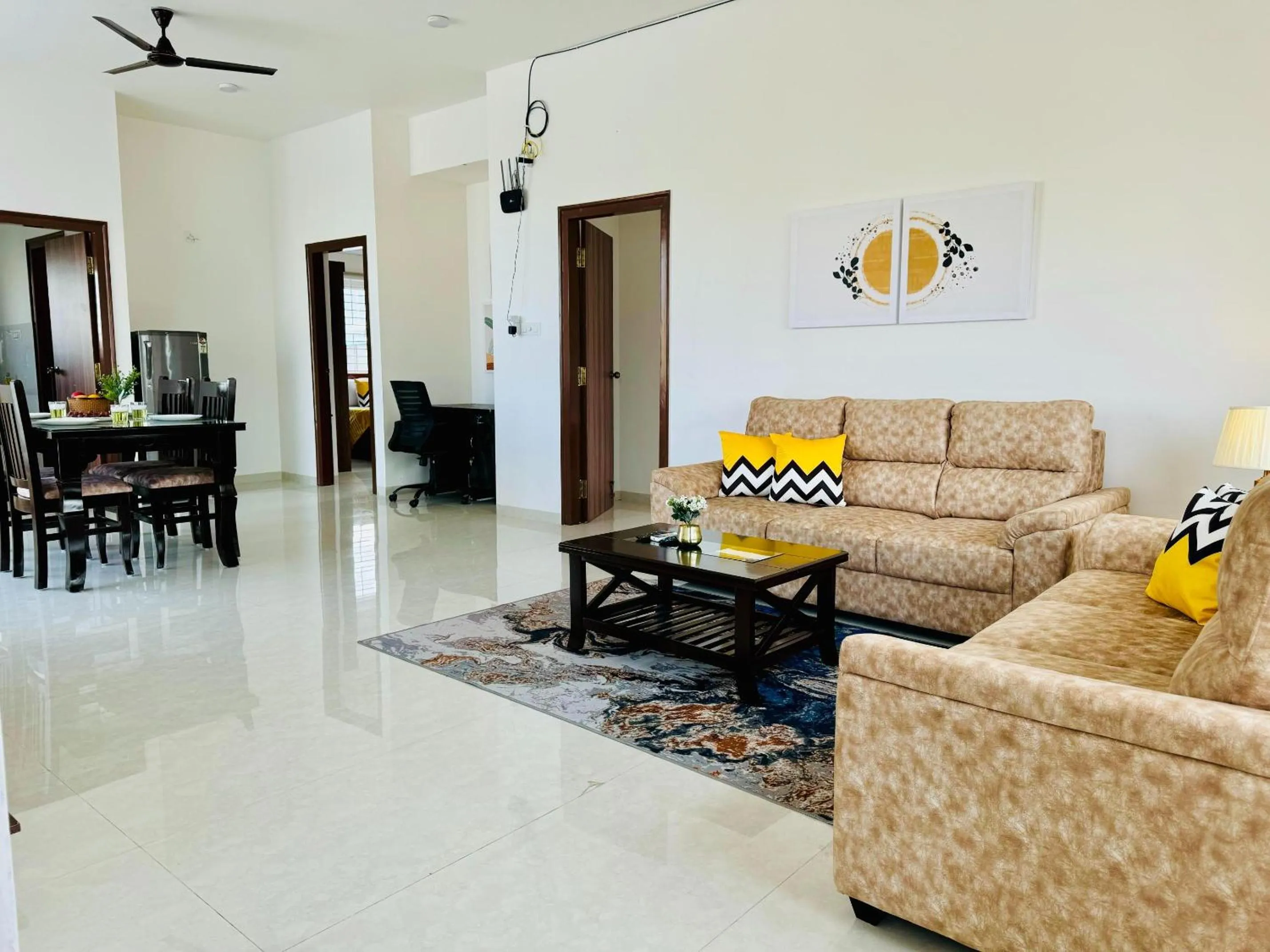 Living room in Olive Serviced Apartments HSR Layout