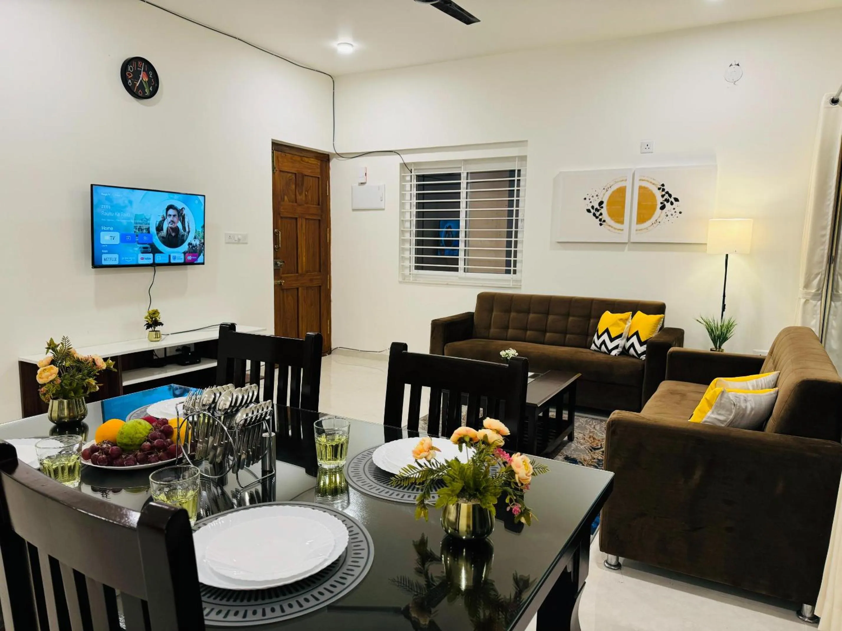 Living room in Olive Serviced Apartments HSR Layout