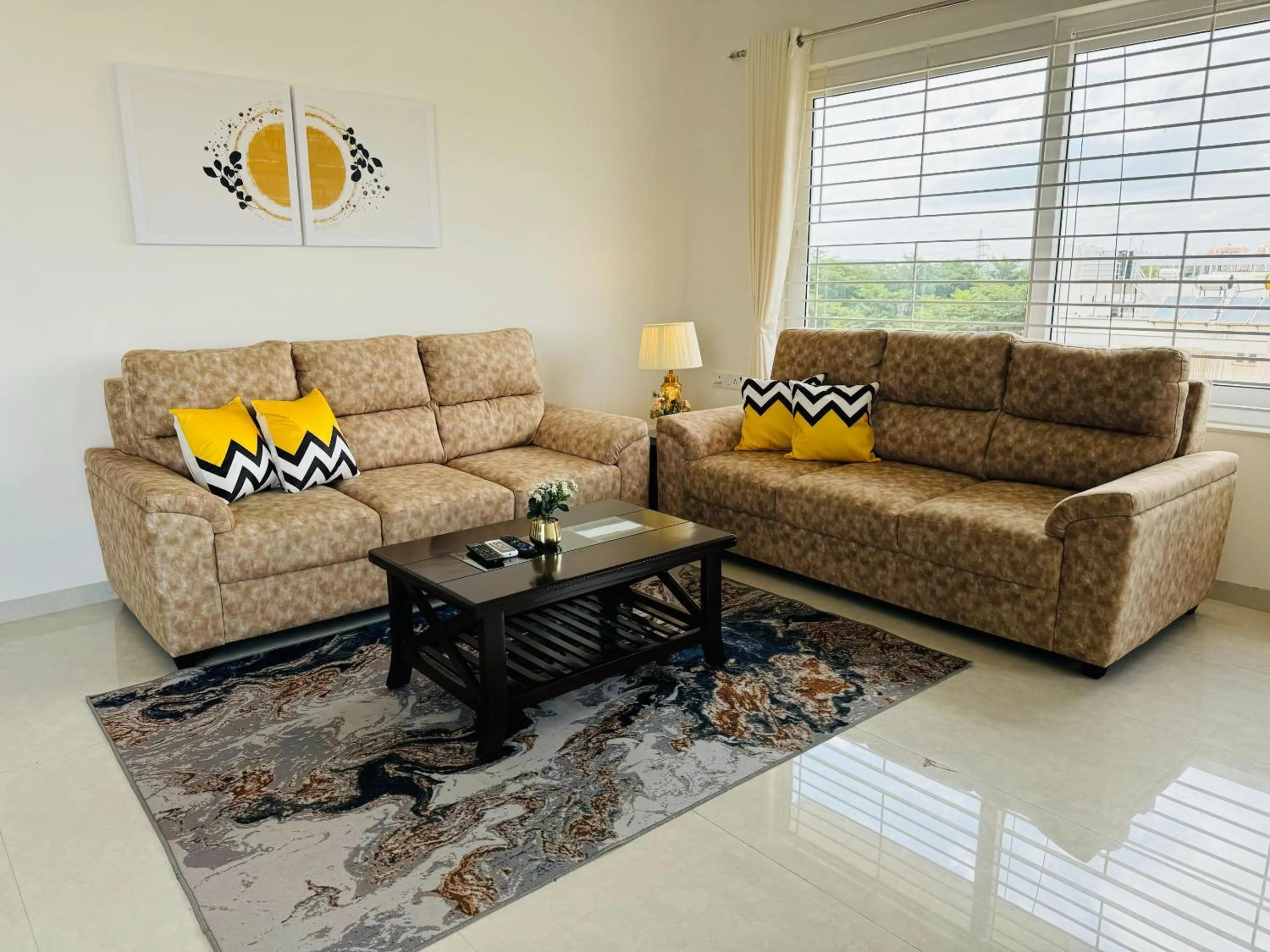 Living room in Olive Serviced Apartments HSR Layout