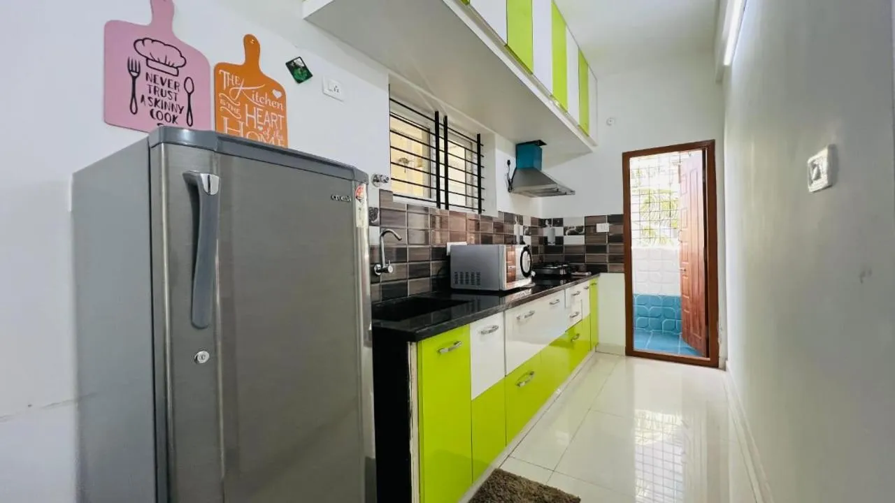 kitchen in Olive Serviced Apartments HSR Layout