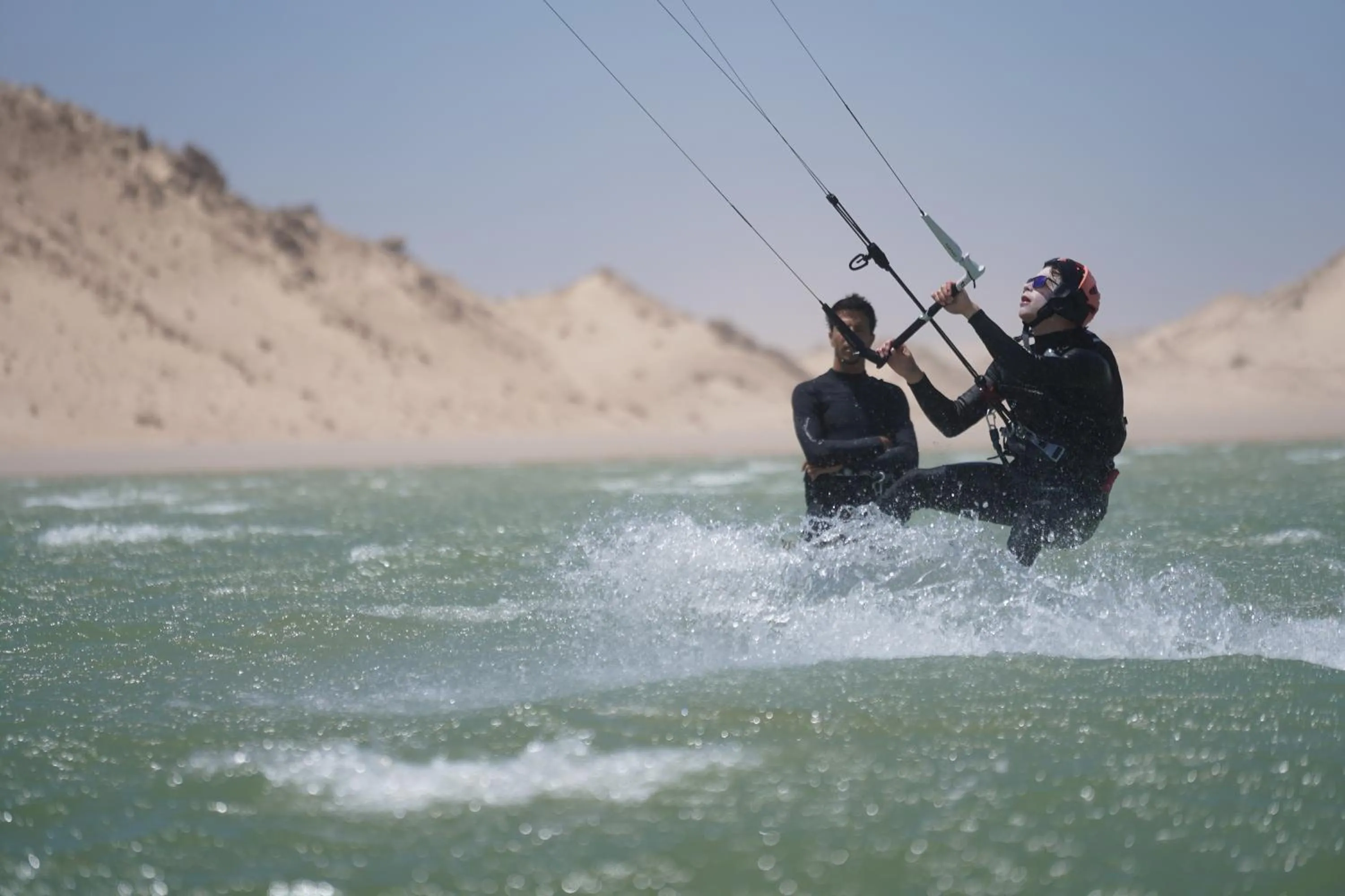 Day in North Lagoon Dakhla Kitesurf Spot