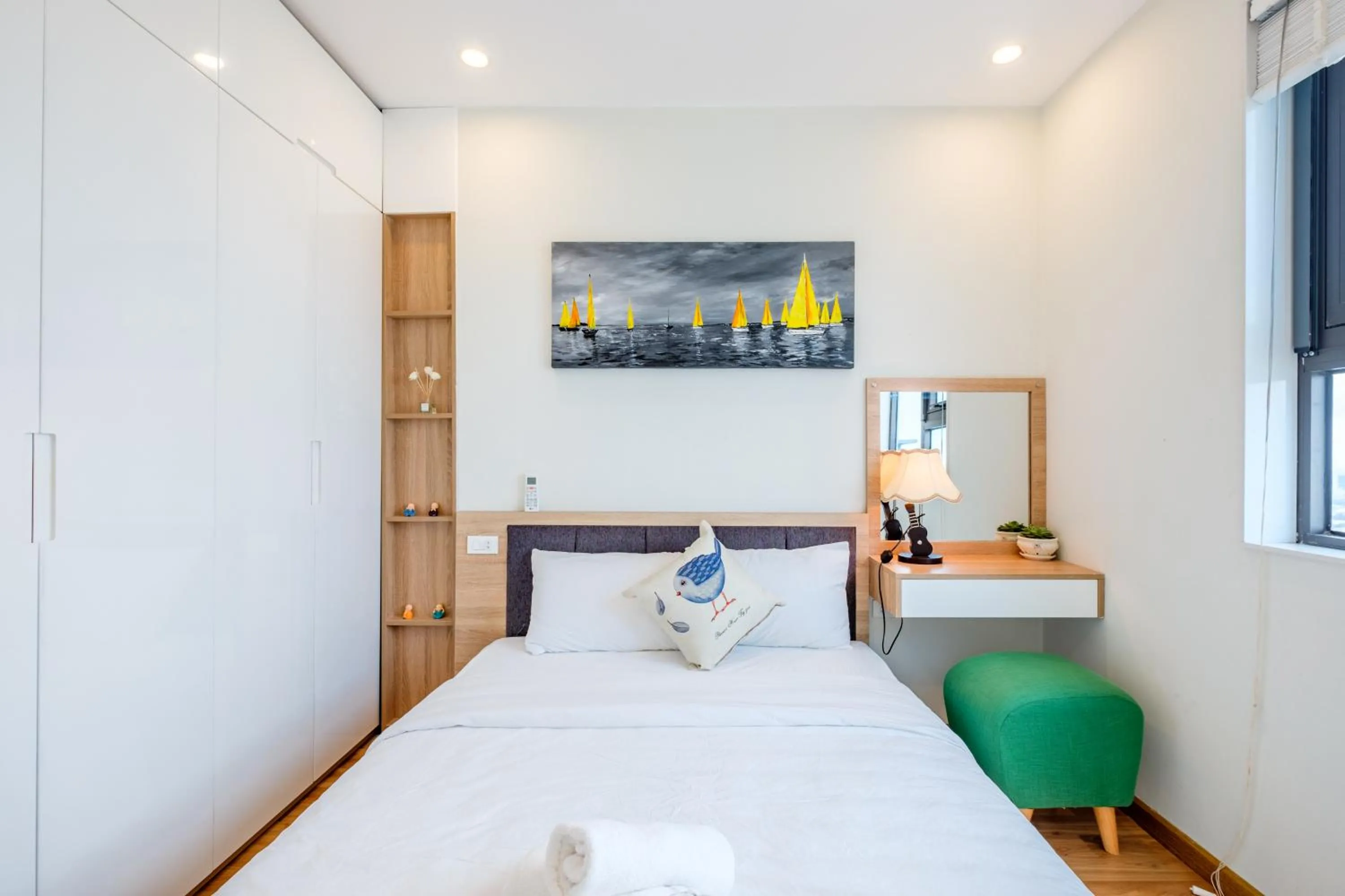 Bed in Apartments Sea View