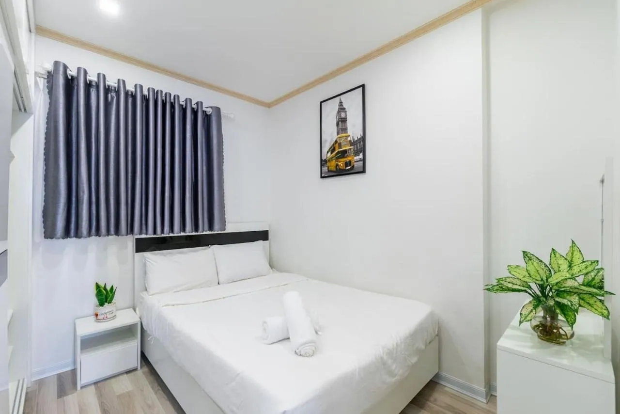 Bed in Apartments Sea View
