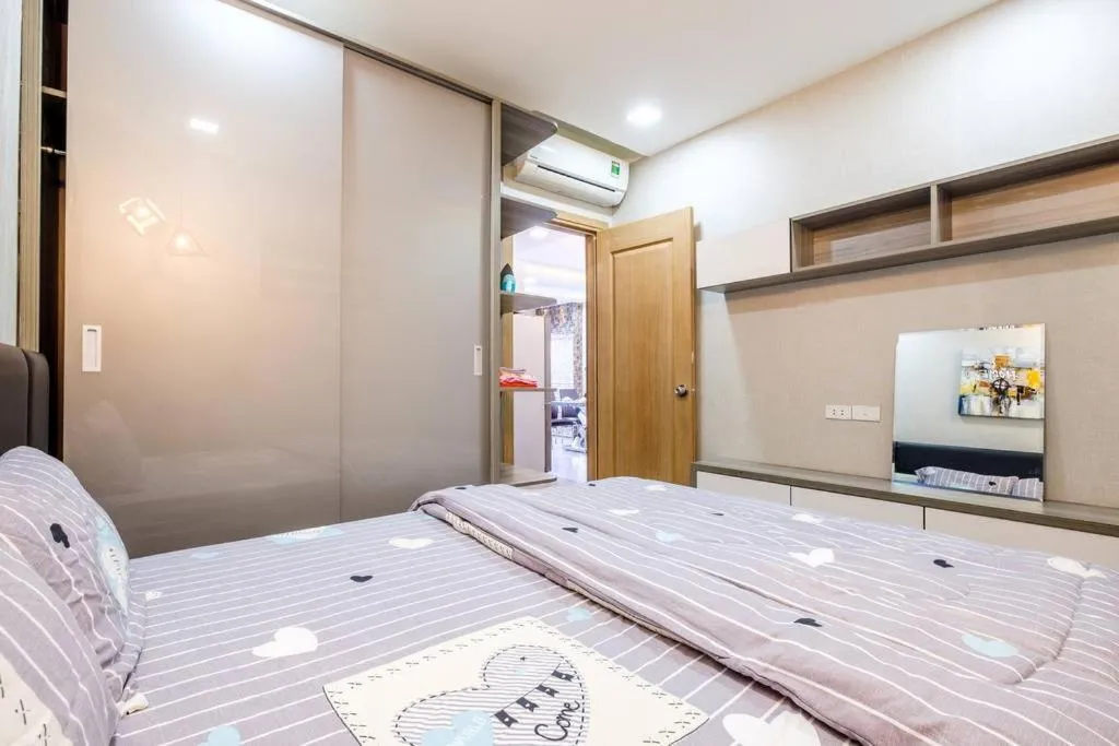 Bed in Apartments Sea View