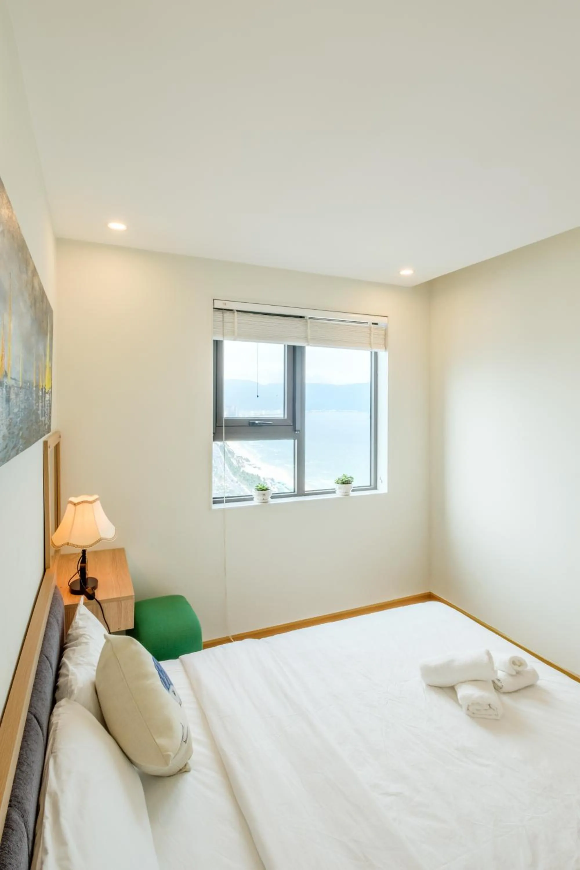 Bed in Apartments Sea View