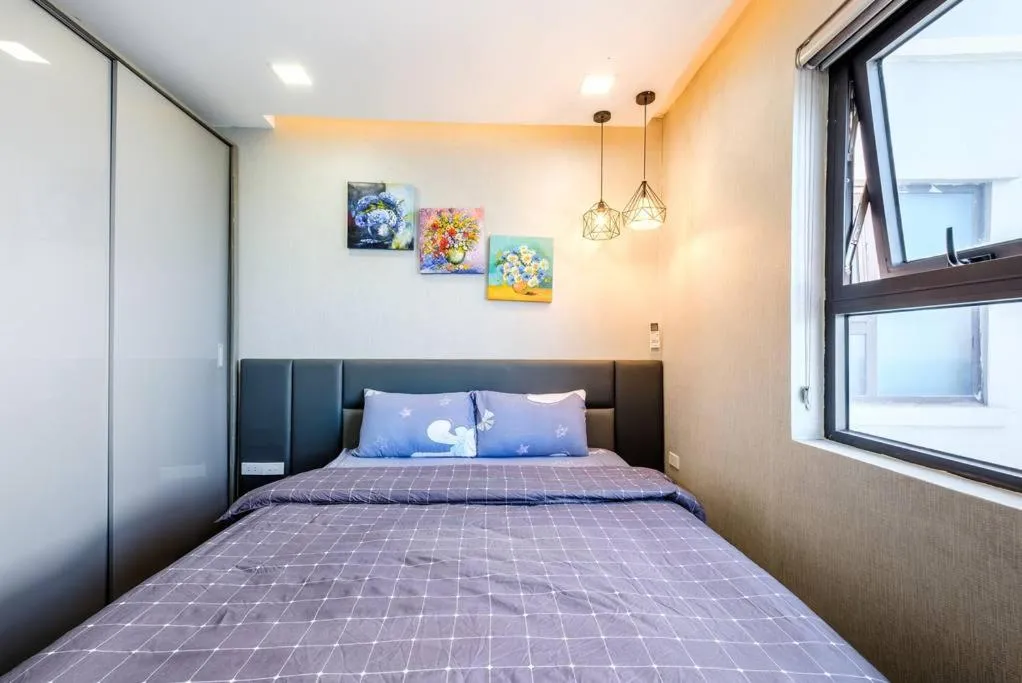 Bed in Apartments Sea View