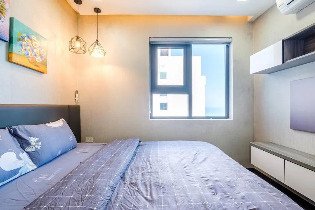 Bed in Apartments Sea View