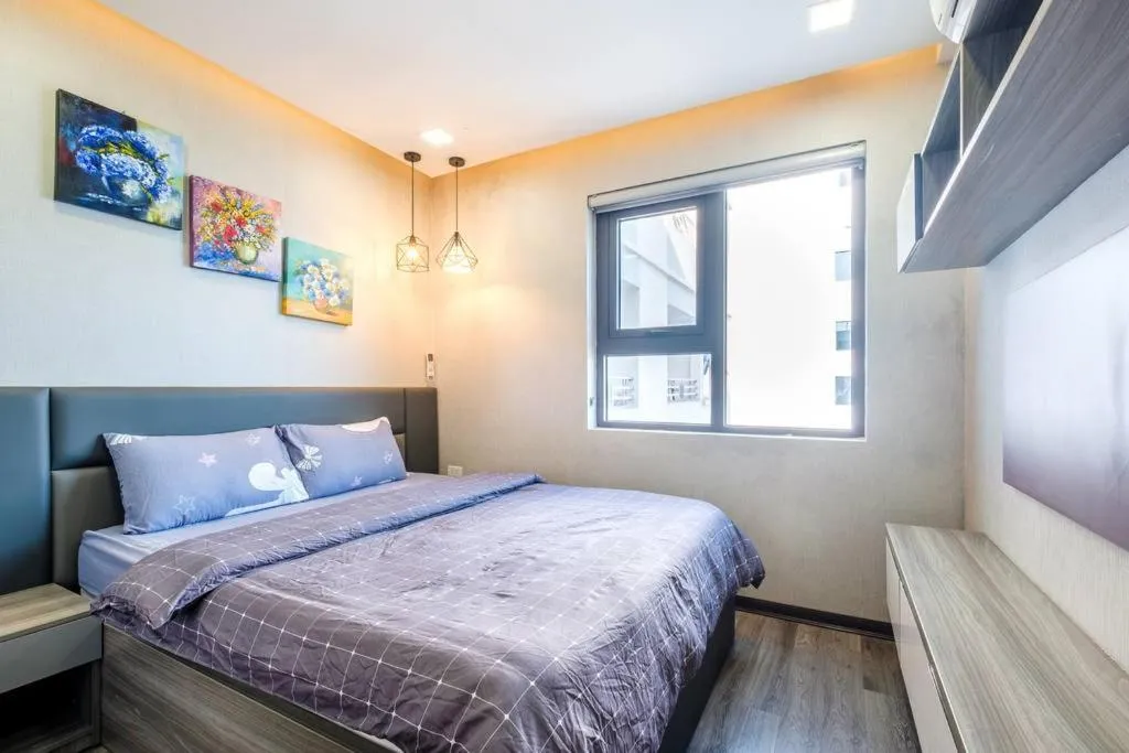 Bed in Apartments Sea View
