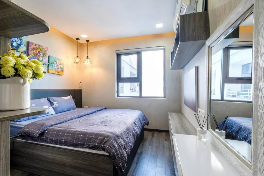 Bed in Apartments Sea View