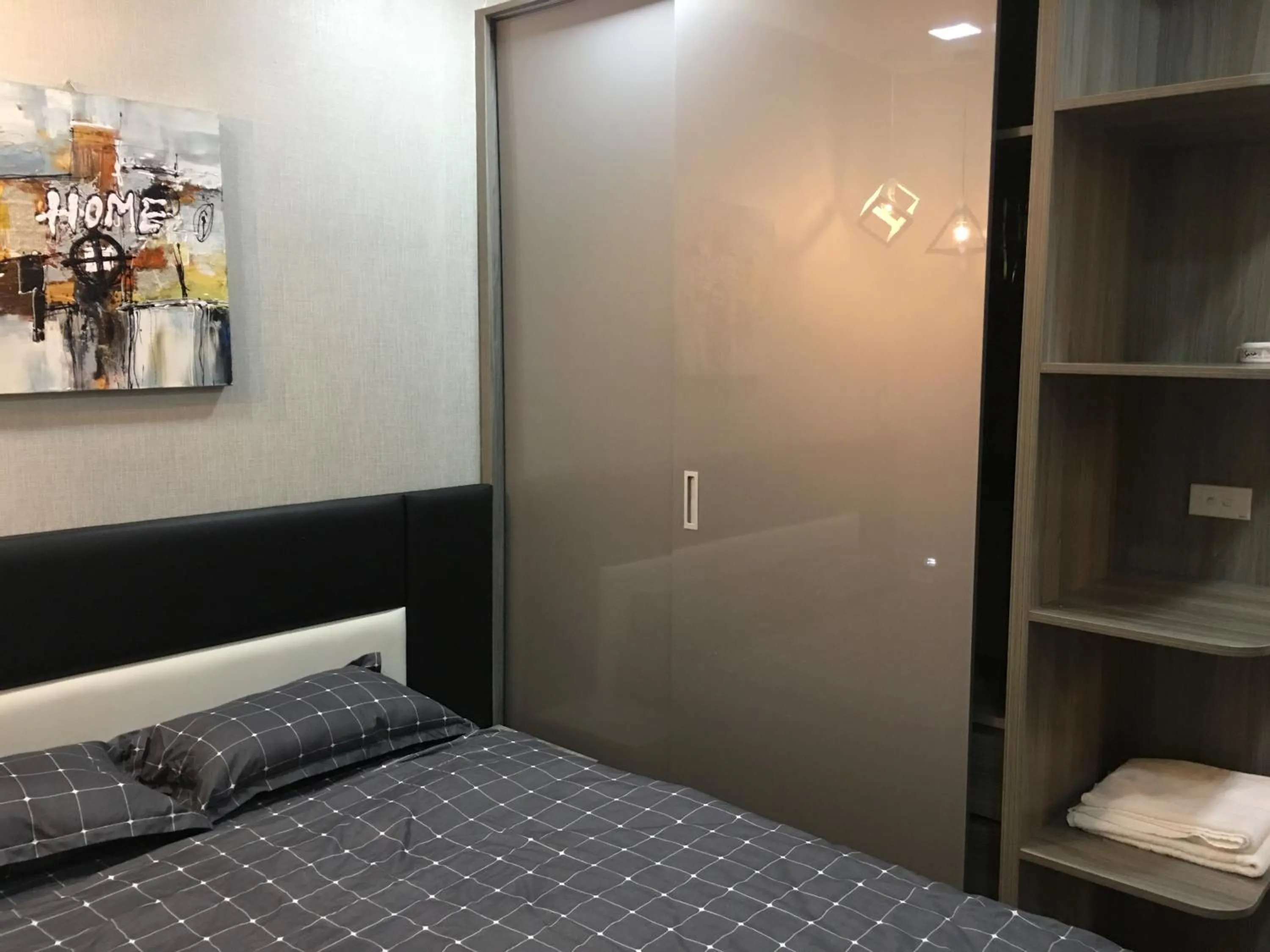 Bed in Apartments Sea View