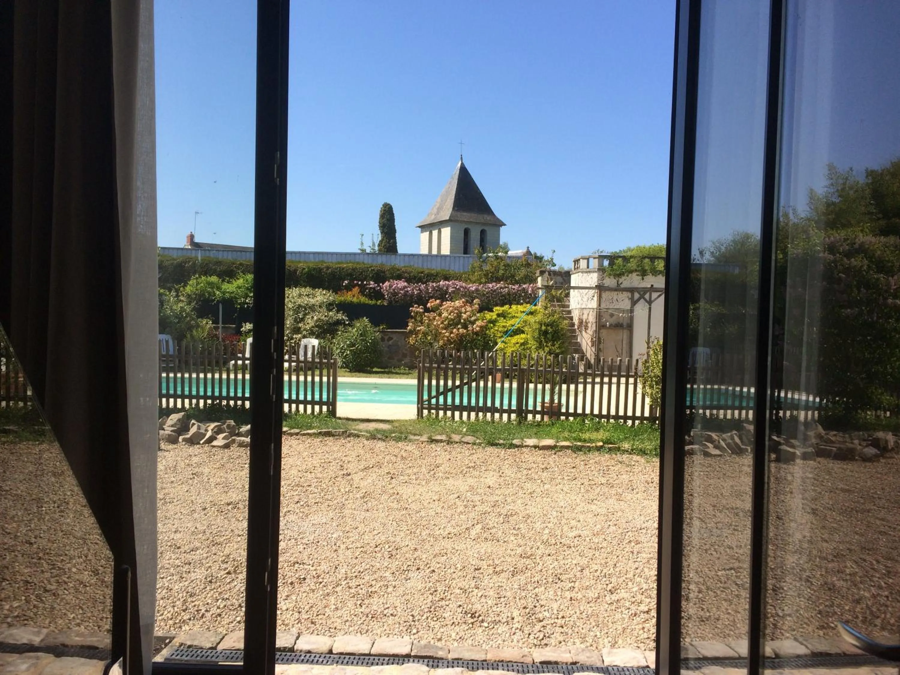 Pool view in Chambre D' Hôtes La Lucasserie