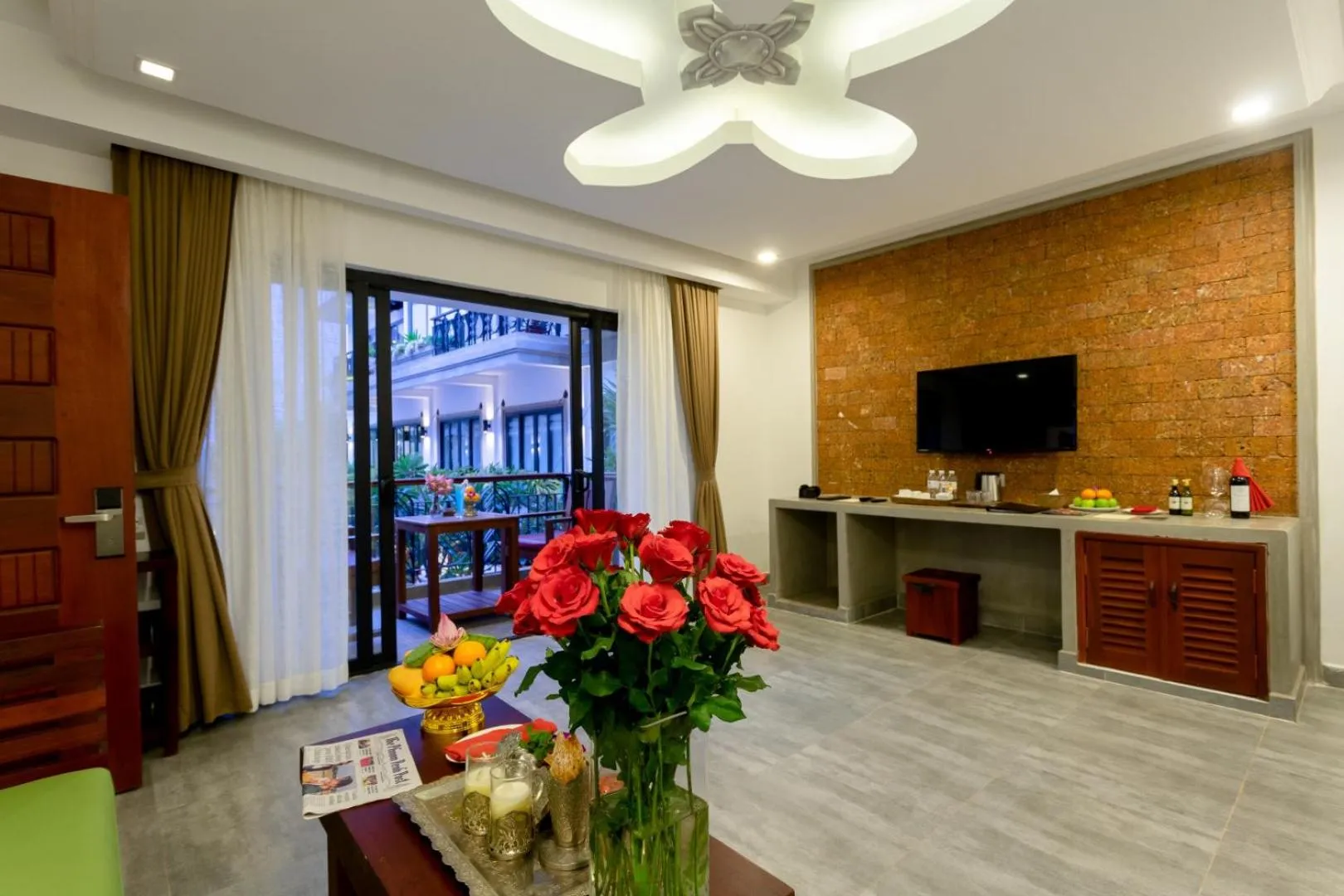 Communal lounge/ TV room in Khmer Mansion Residence