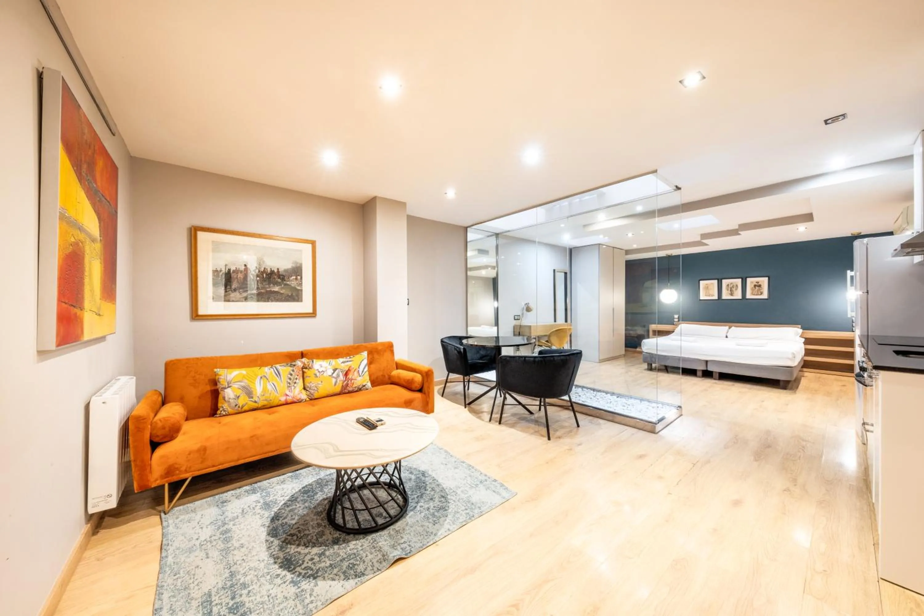 Living room, Bed in AinB Sagrada Familia Apartments