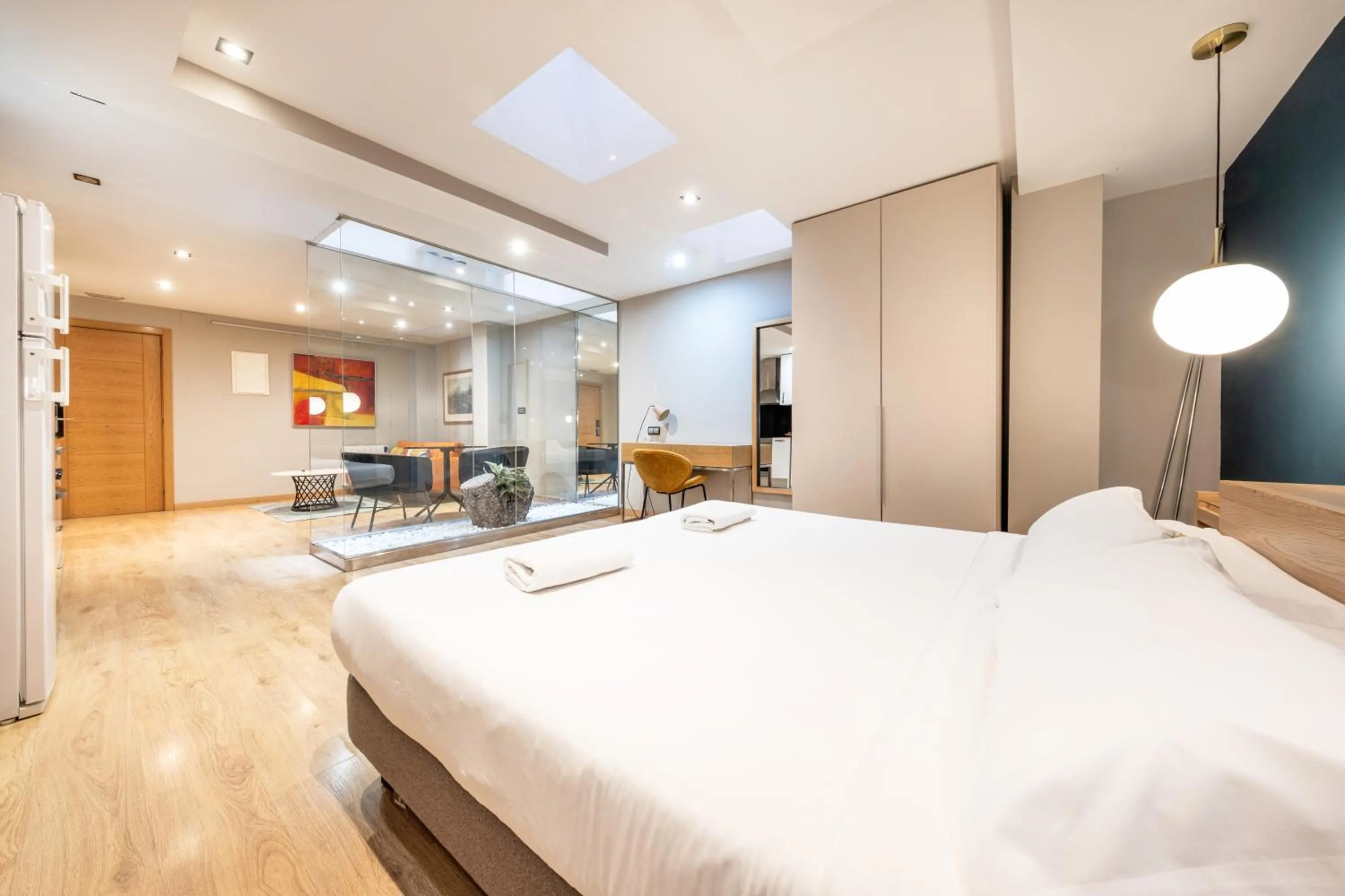 Bed in AinB Sagrada Familia Apartments