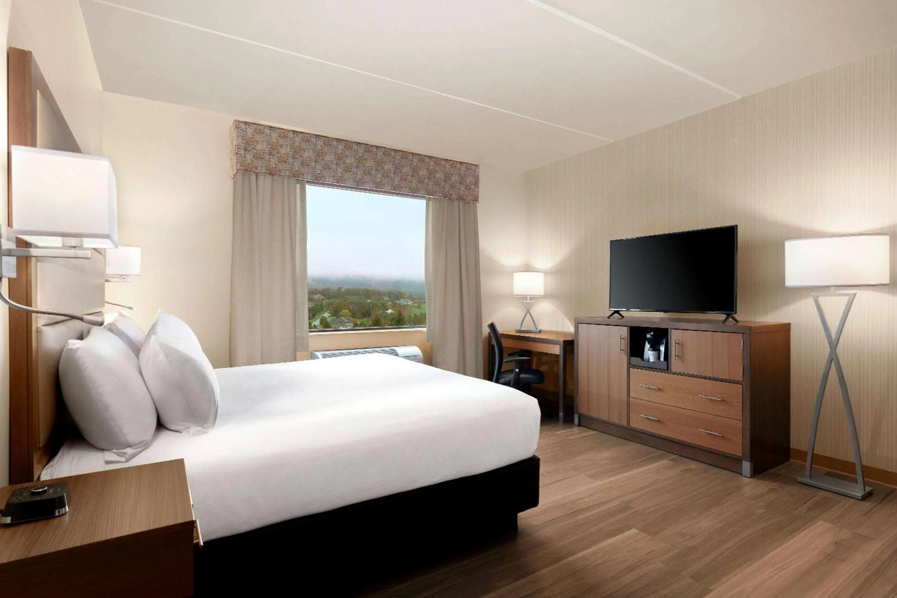 Photo of the whole room, Bed in Wyndham Garden State College