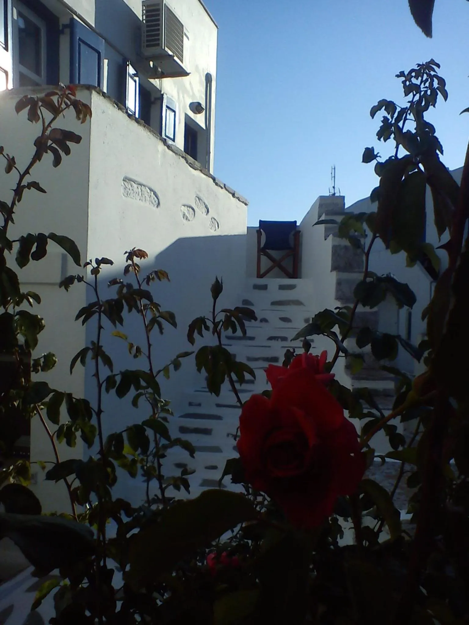 Facade/entrance in Pension Hlias - Chora Amorgos