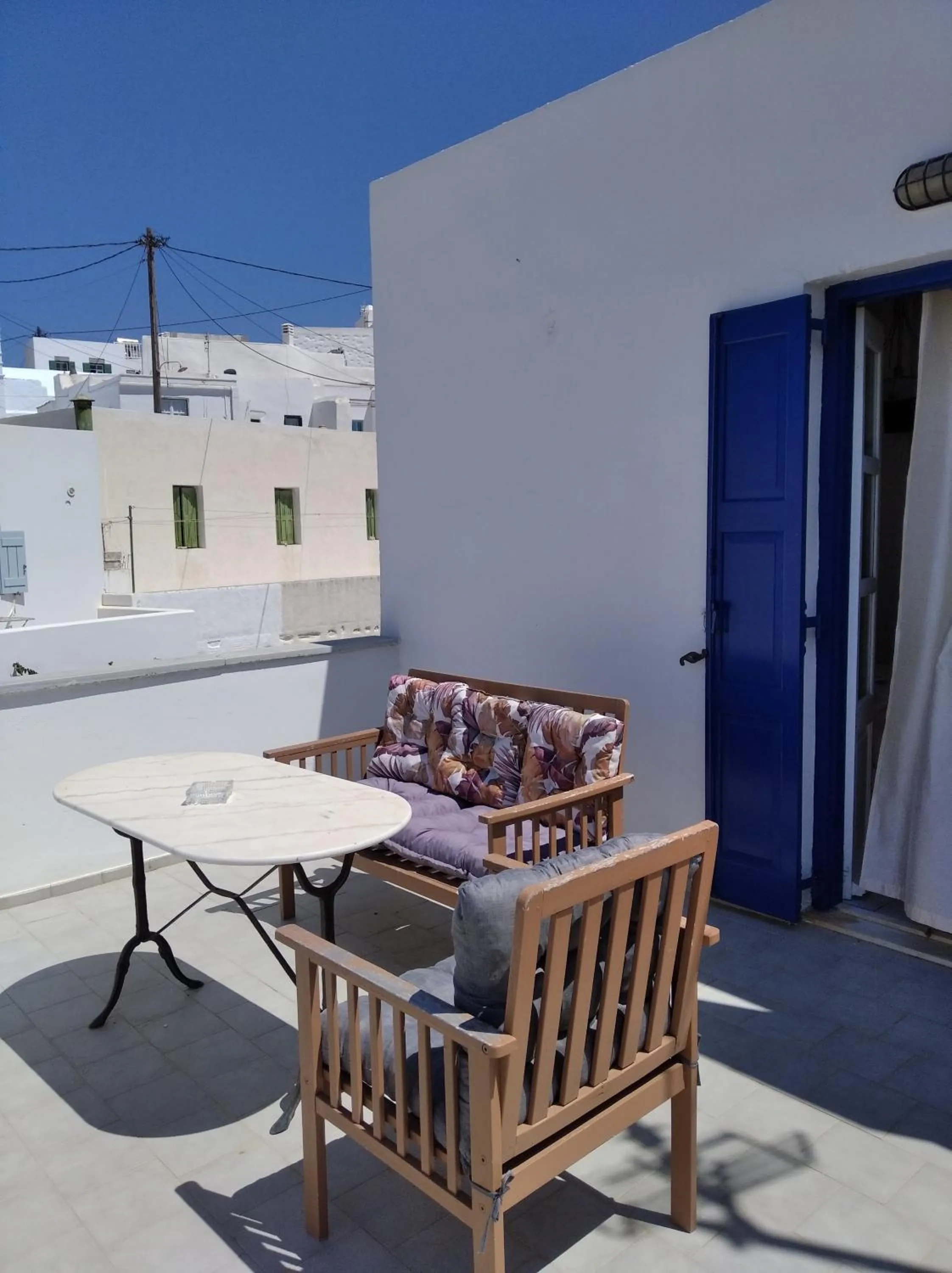 Balcony/Terrace in Pension Hlias - Chora Amorgos