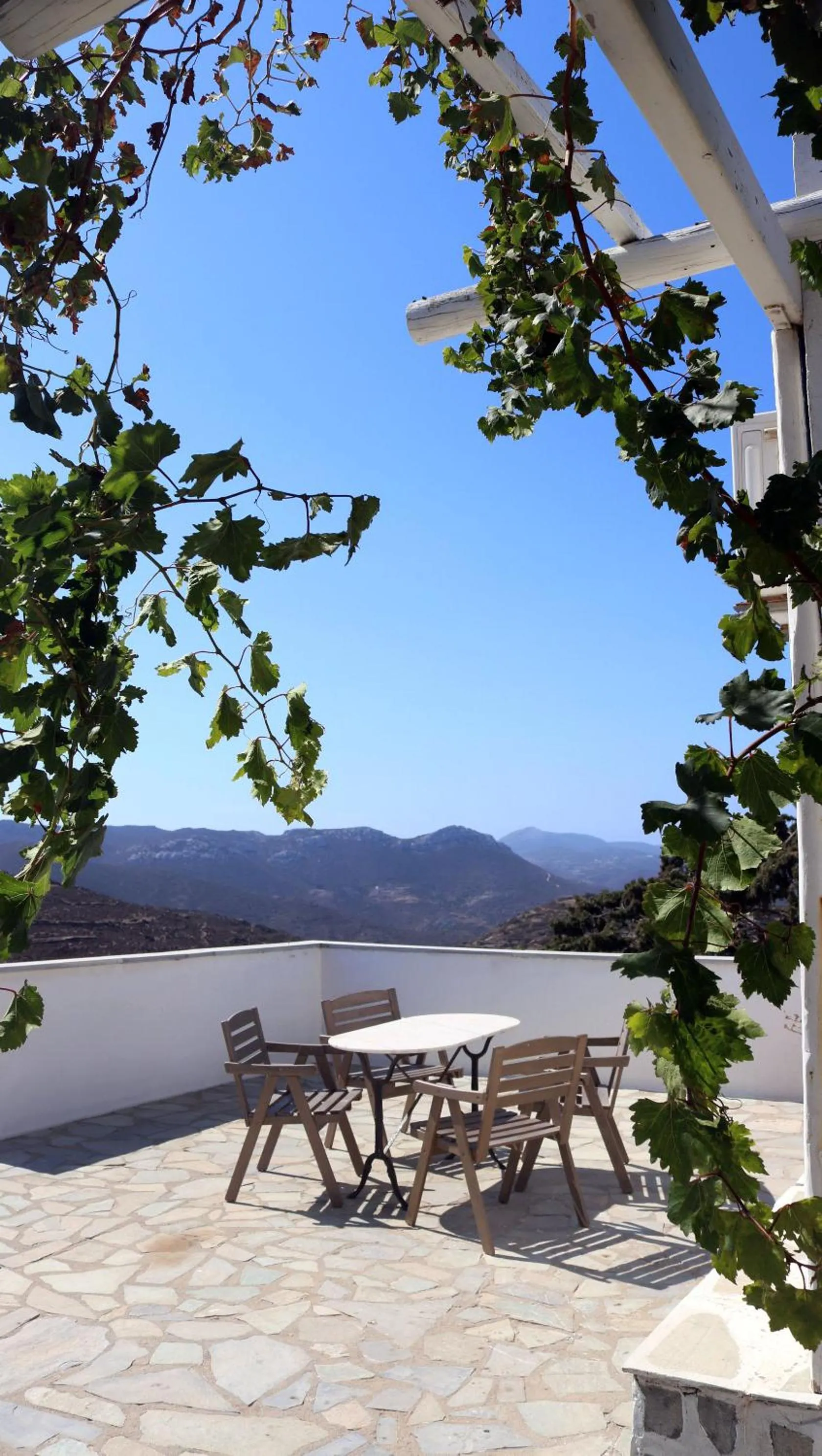 Balcony/Terrace in Pension Hlias - Chora Amorgos