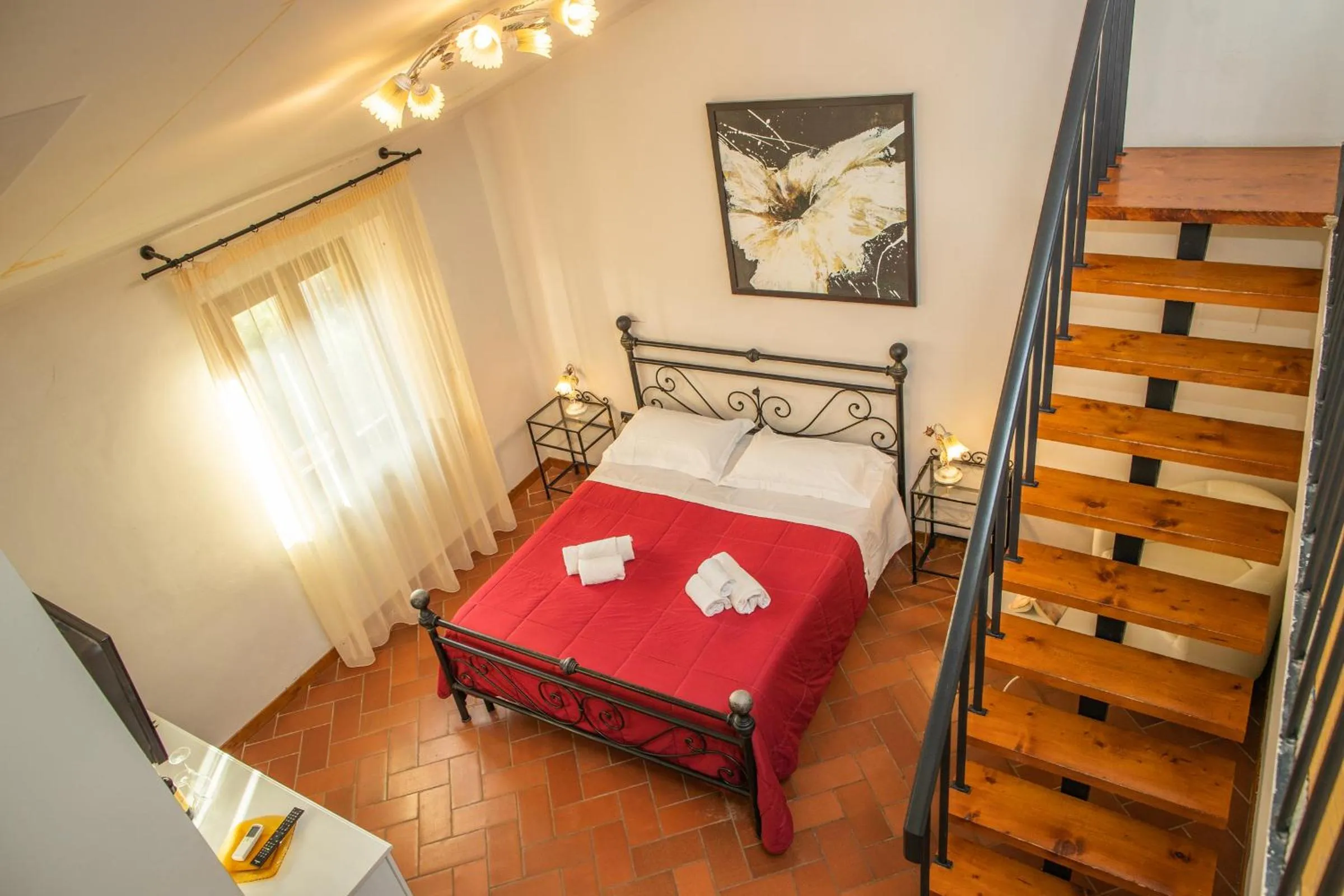 Bedroom, Bed in Villa Norcenni ApartHotel