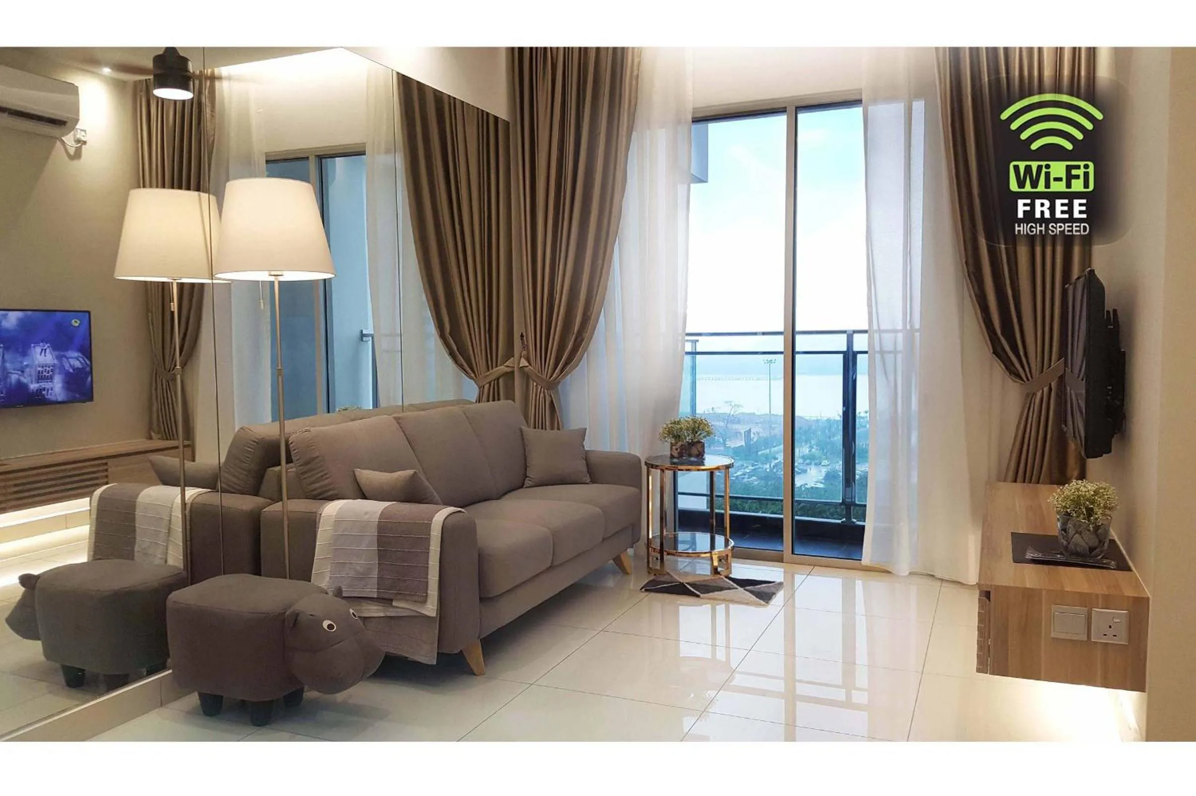 Living room in Hotel Sentral Johor Bahru