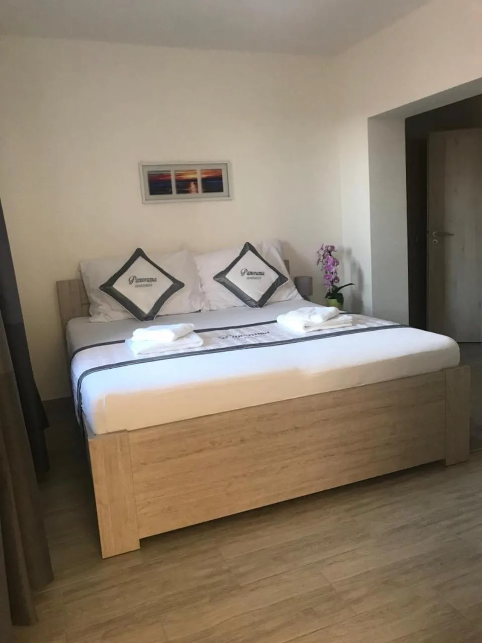 Bed in Panorama Apartments