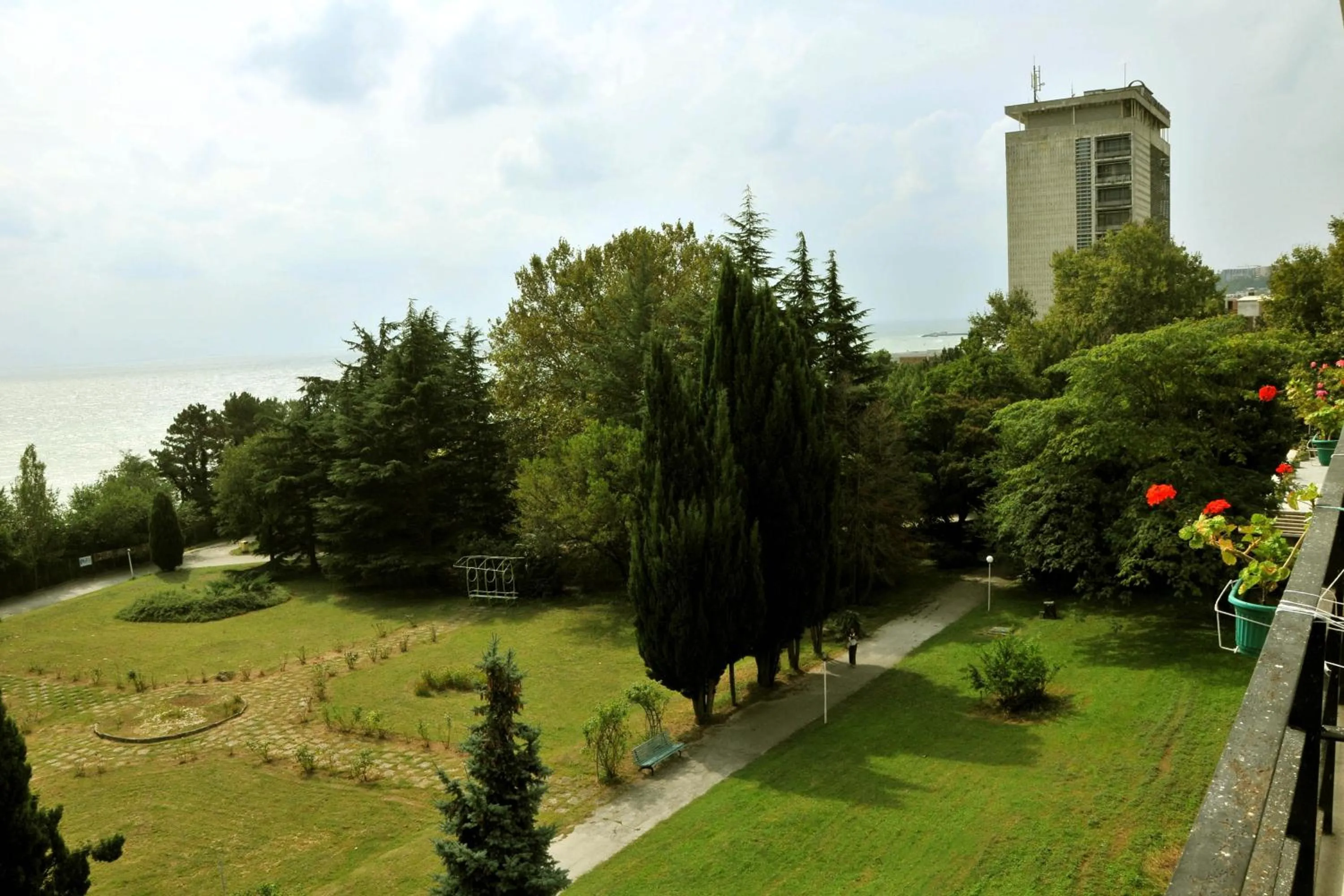 Patio in International House of Journalists Resort