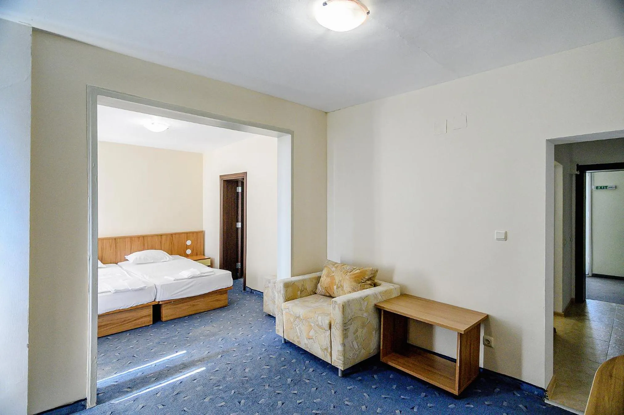 Bed in International House of Journalists Resort