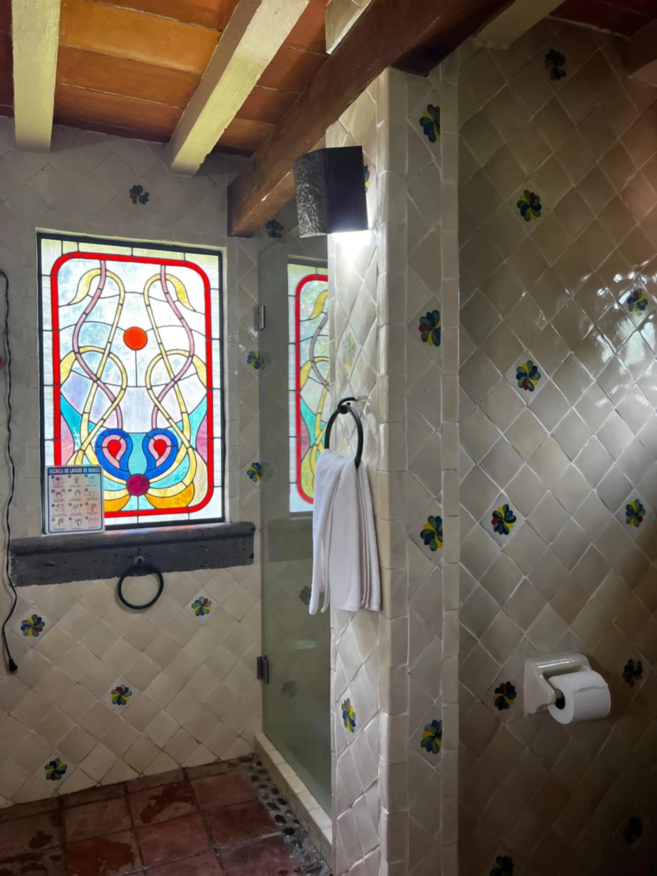 Shower in Casa Bugambilia, Un Pequeño Hotel en Tepoztlán