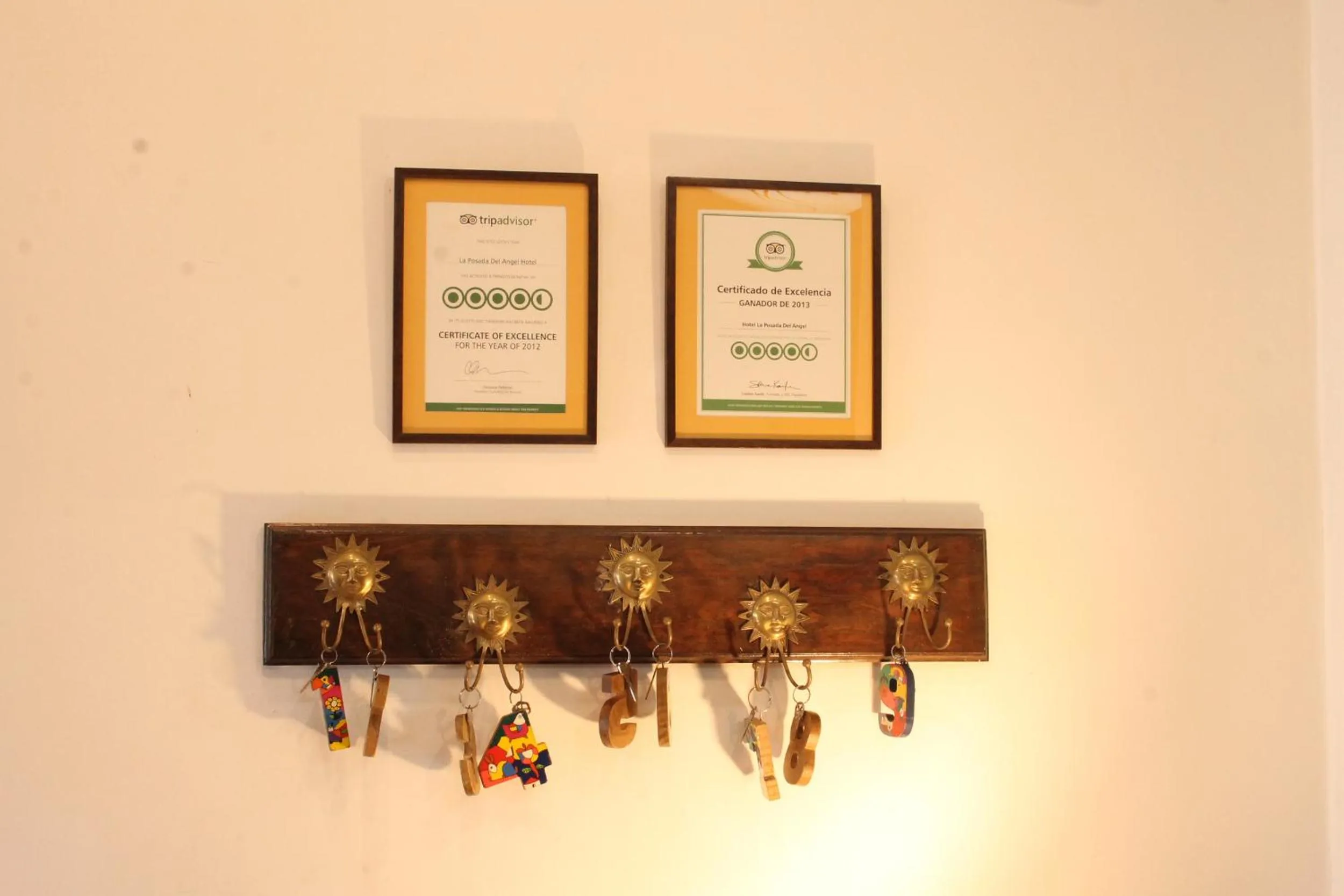 Certificate/Award in Hotel La Posada del Angel