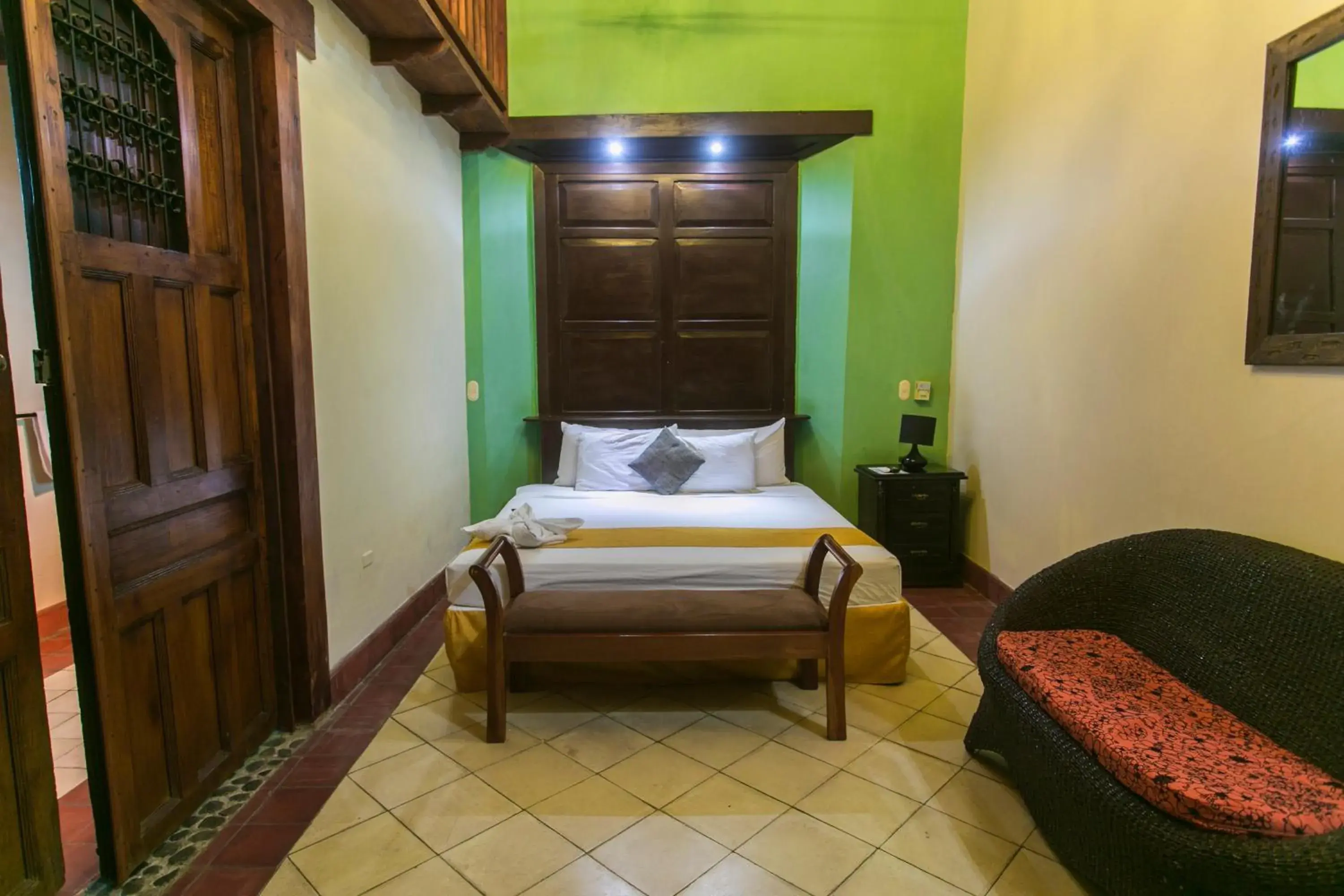 Bed in Hotel Casa del Consulado Bed in Hotel Casa del Consulado