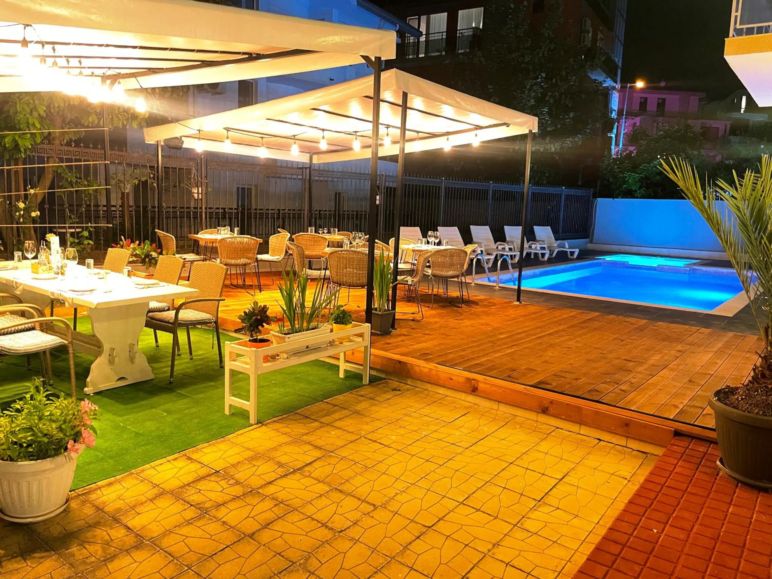 Patio in Family Hotel Saga