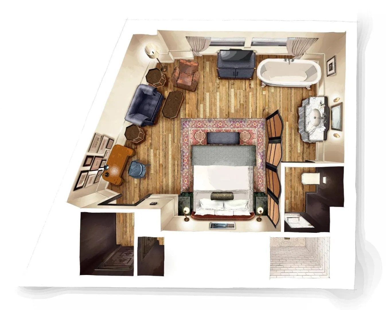 Floor plan in The Ned NoMad