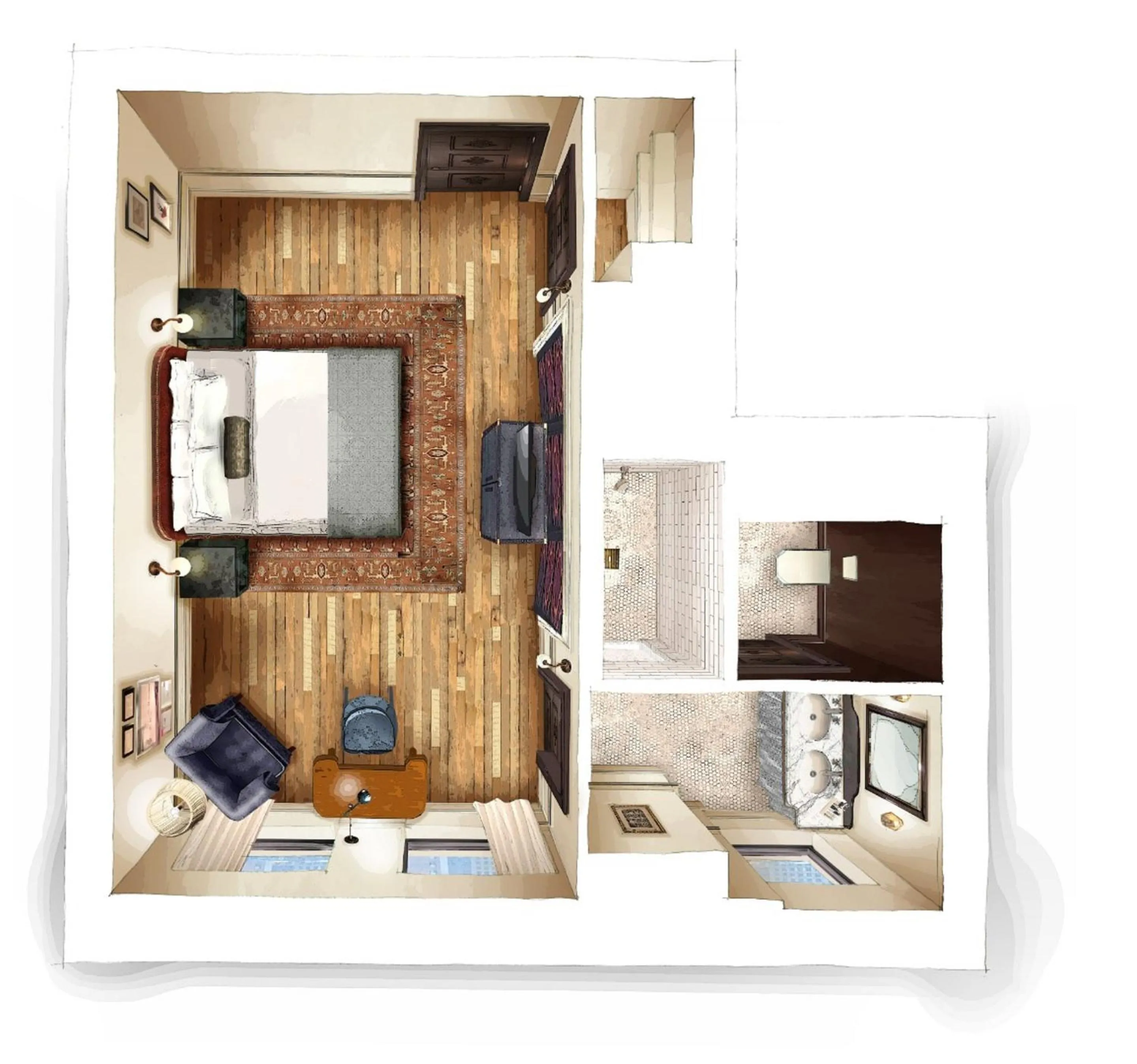 Floor plan in The Ned NoMad