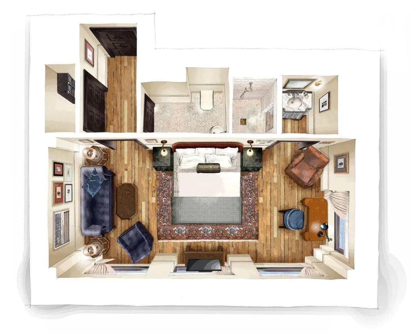 Floor plan in The Ned NoMad