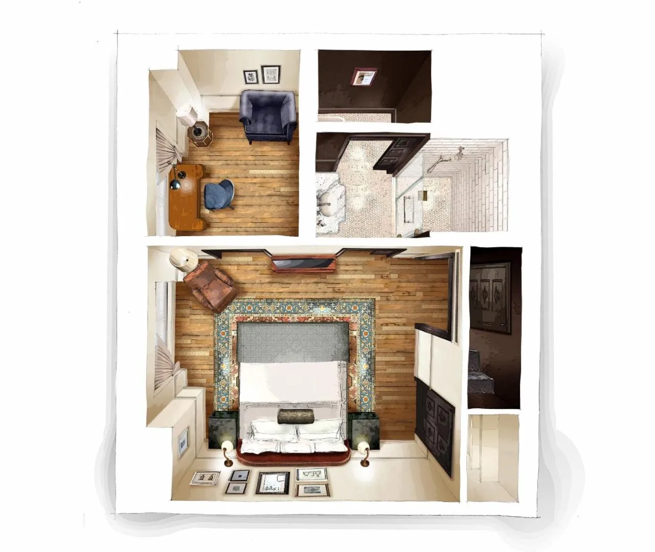 Floor plan in The Ned NoMad