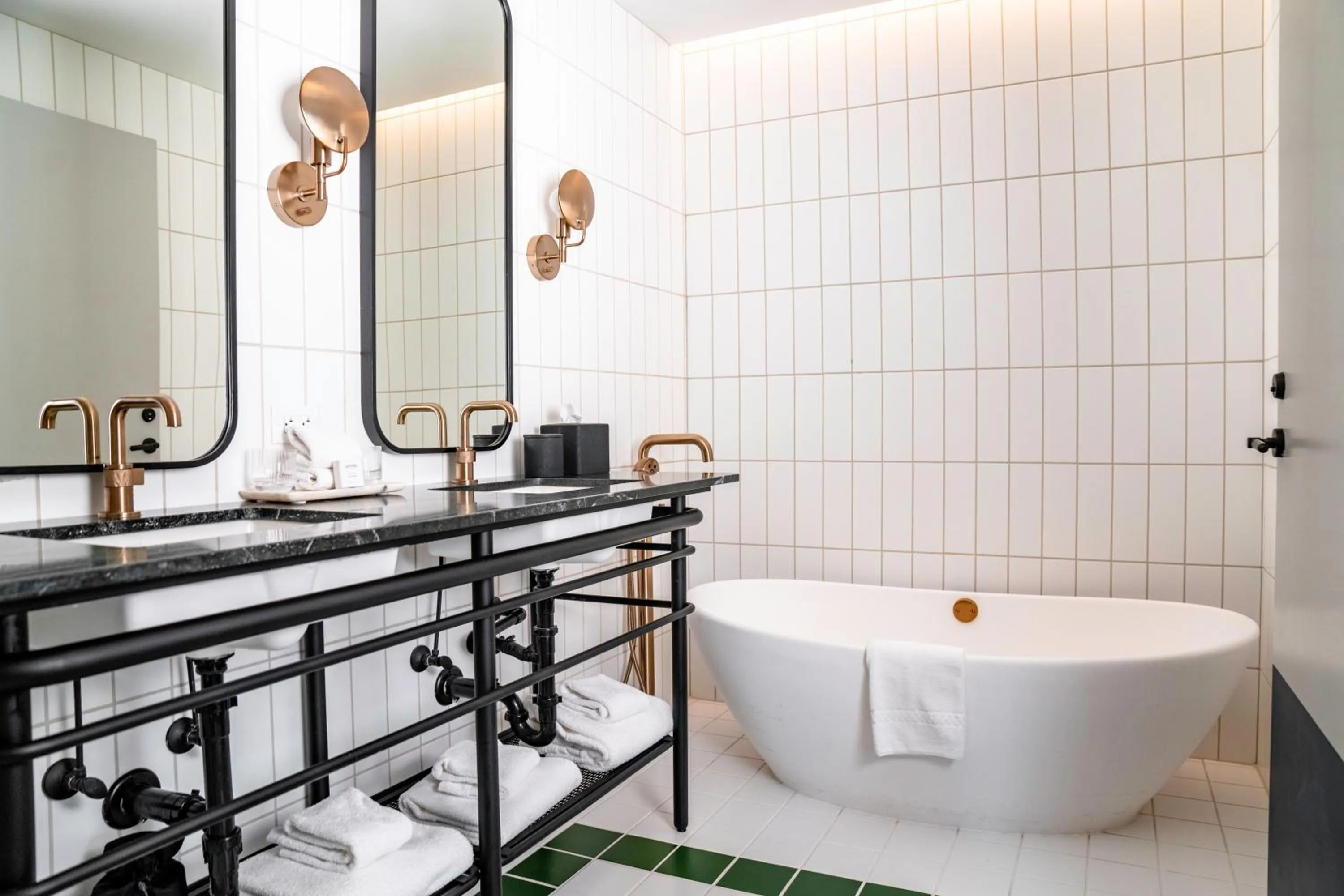 Bathroom in Woodlark Hotel Portland, a Tribute Portfolio Hotel