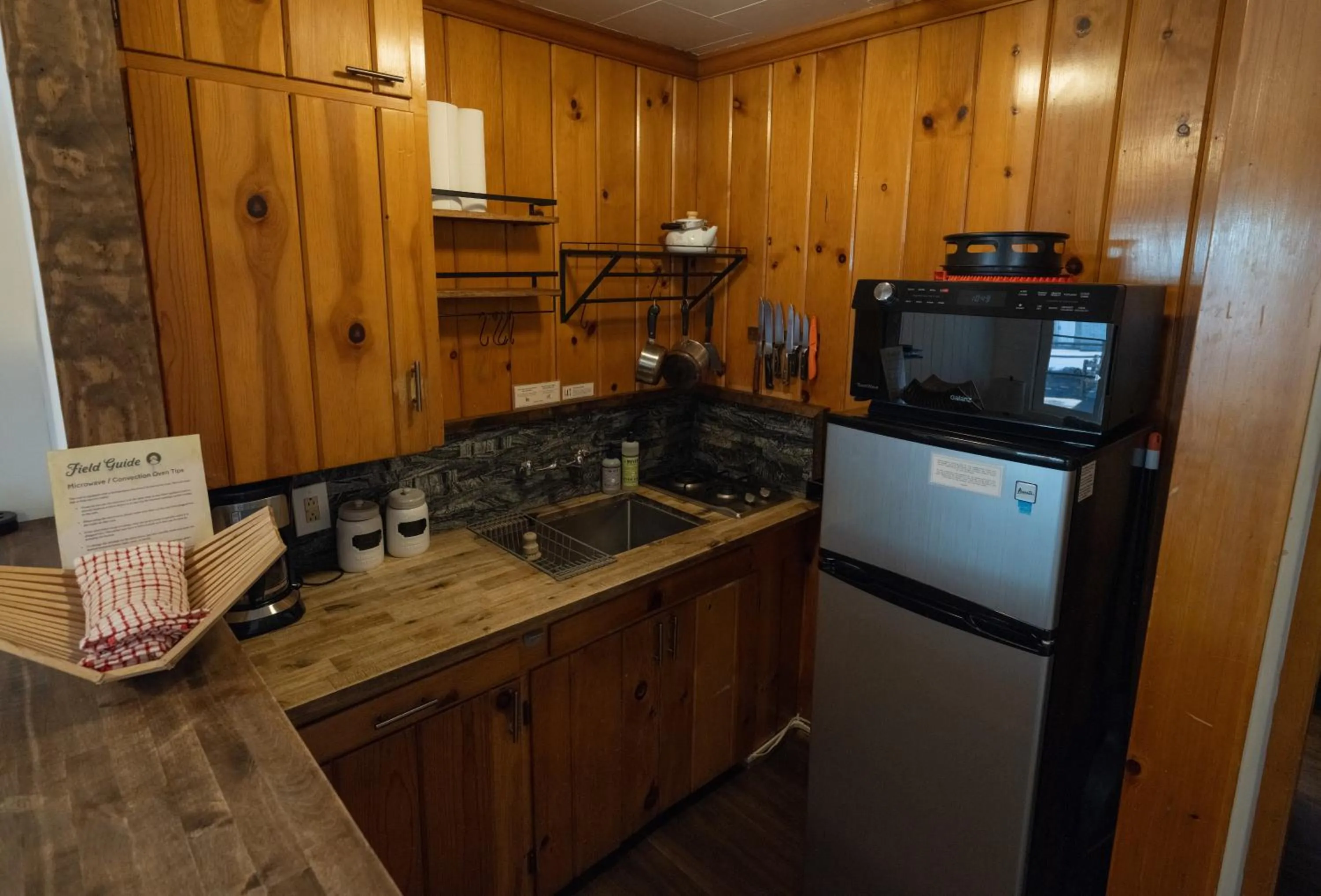 kitchen in Lake Front Cabins