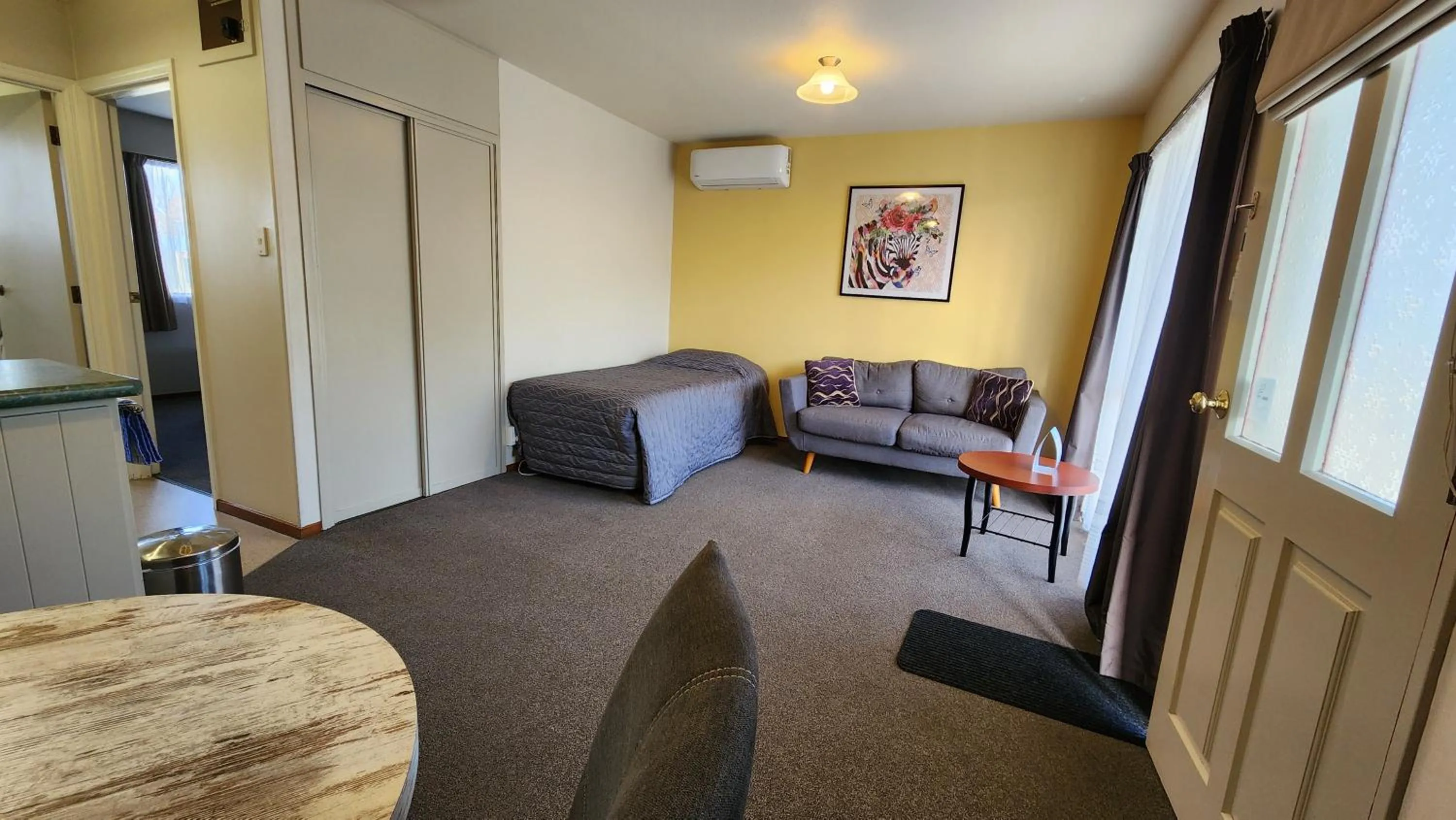 Living room in Ashburton's Regency Motel