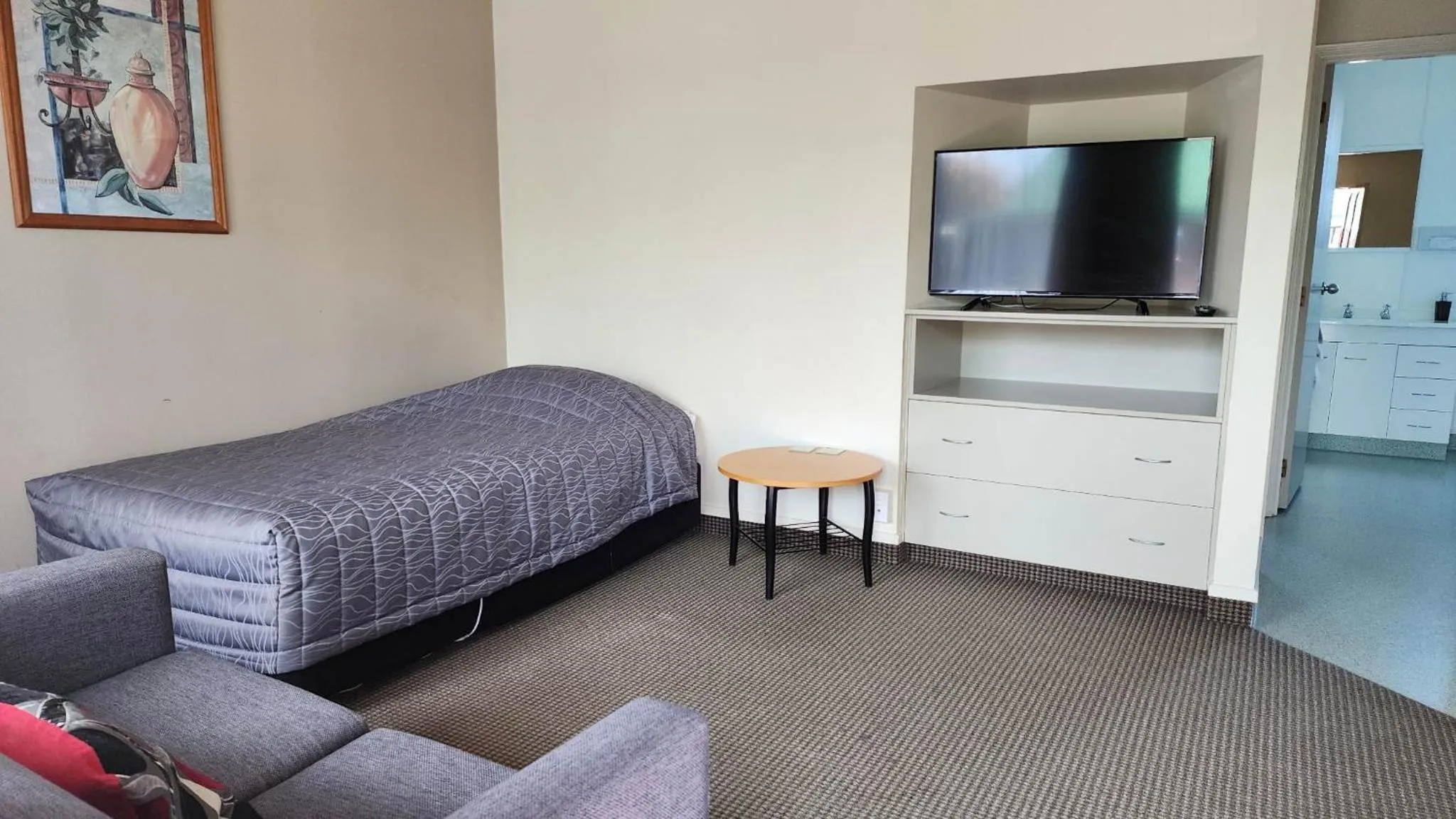 Bed in Ashburton's Regency Motel