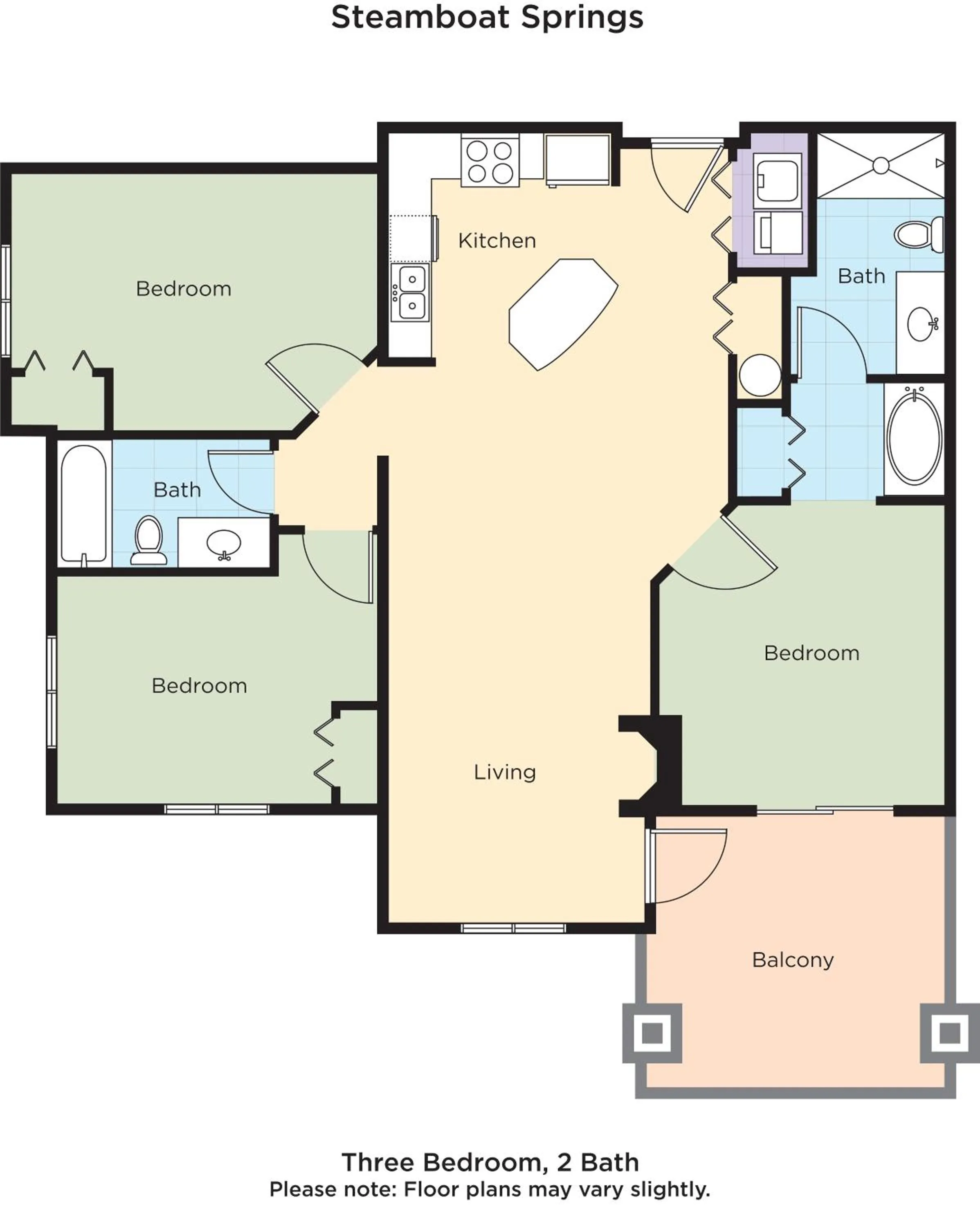 Floor Plan in Club Wyndham Steamboat Springs