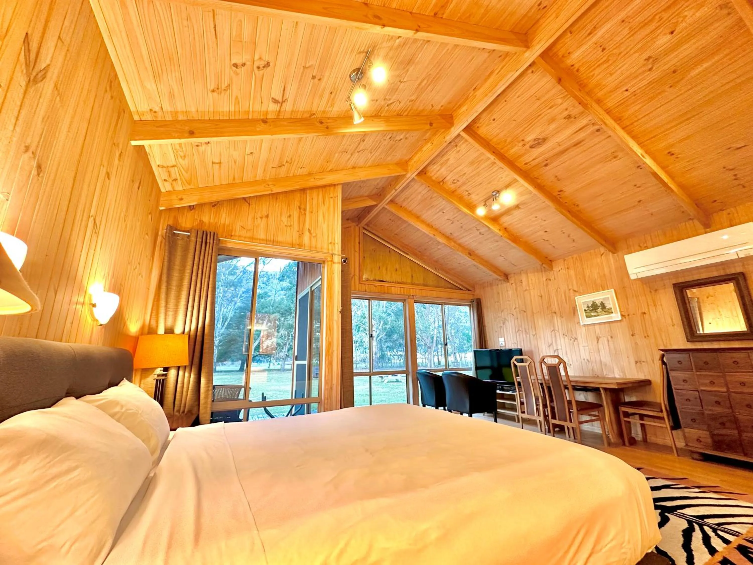 Bed in Grampians Chalets