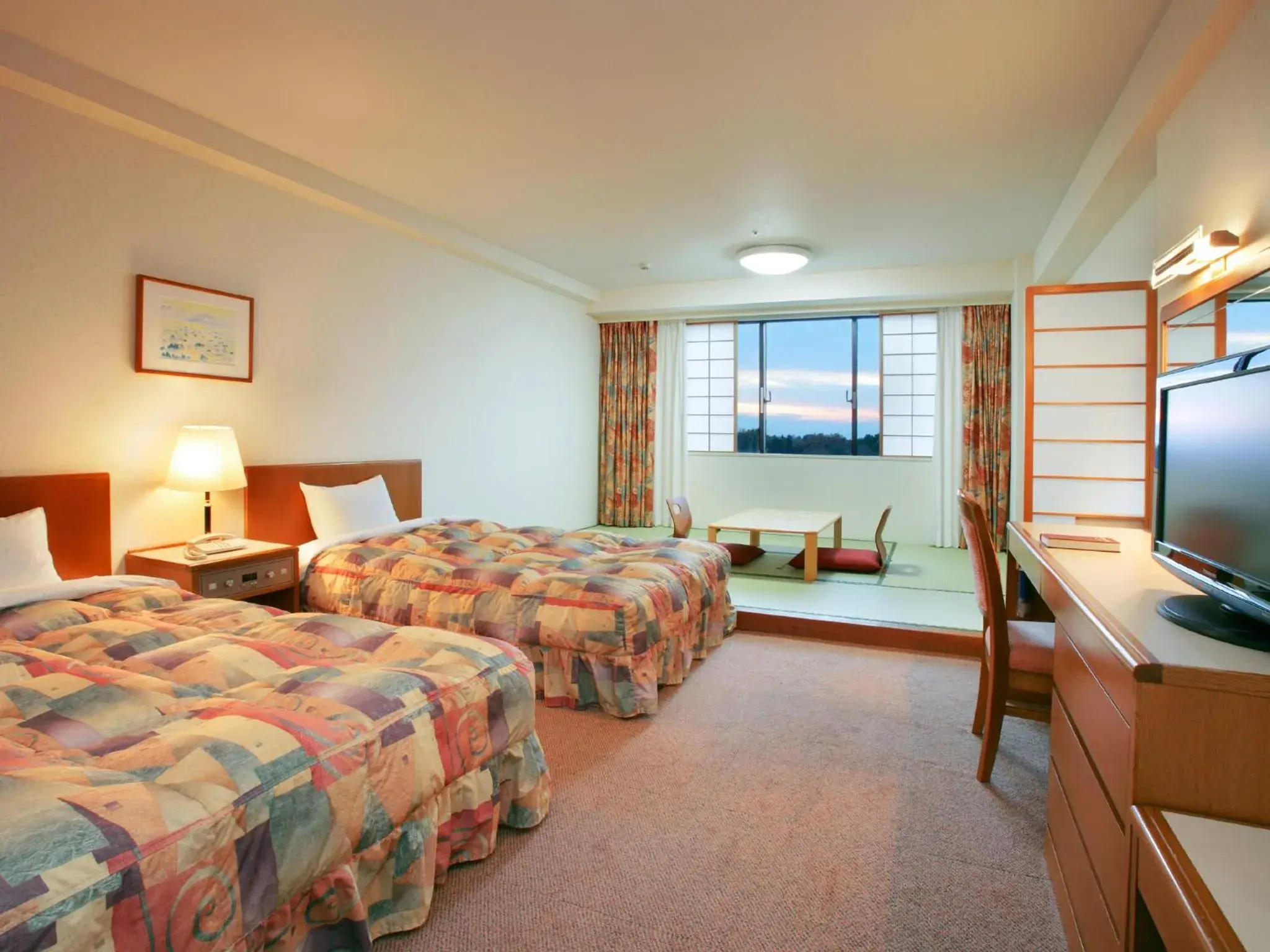 Bed in Tonami Royal Hotel