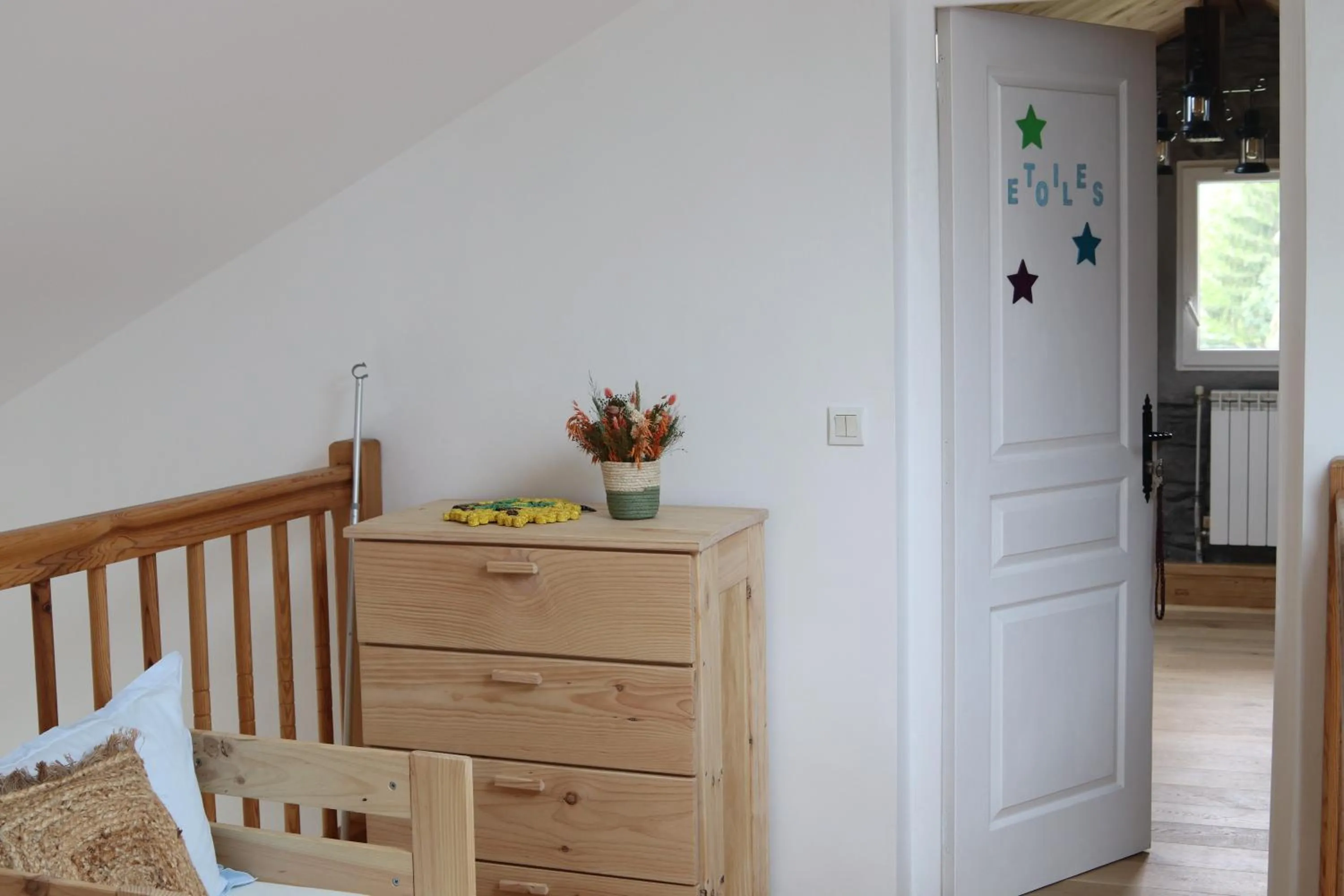 Bedroom in Chambres d'hôtes "HOR DAGO" près de la gare d'Hendaye avec le petit-déjeuner