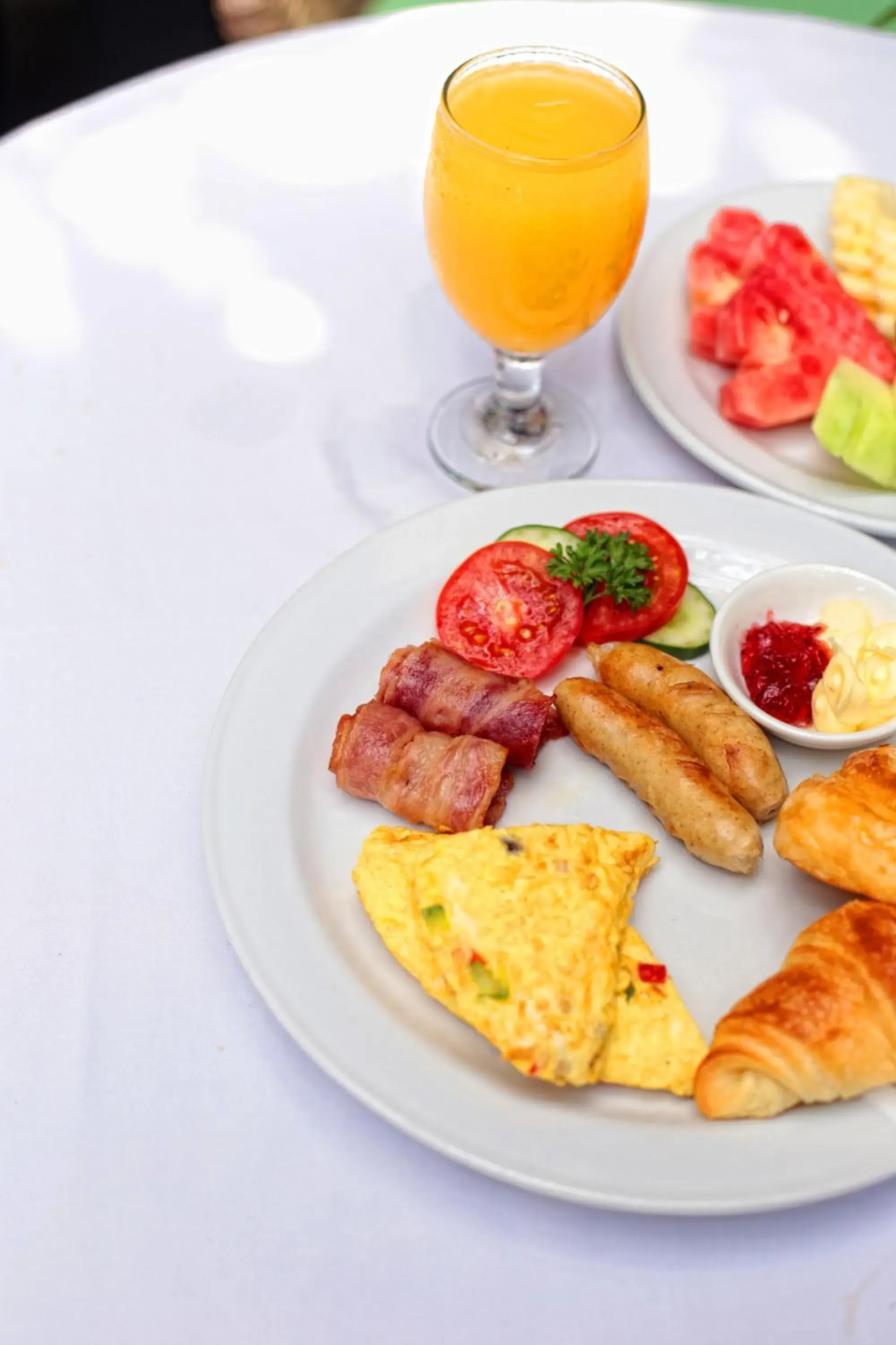 American breakfast in The Bali Dream Villa & Resort Echo Beach Canggu American breakfast in The Bali Dream Villa & Resort Echo Beach Canggu