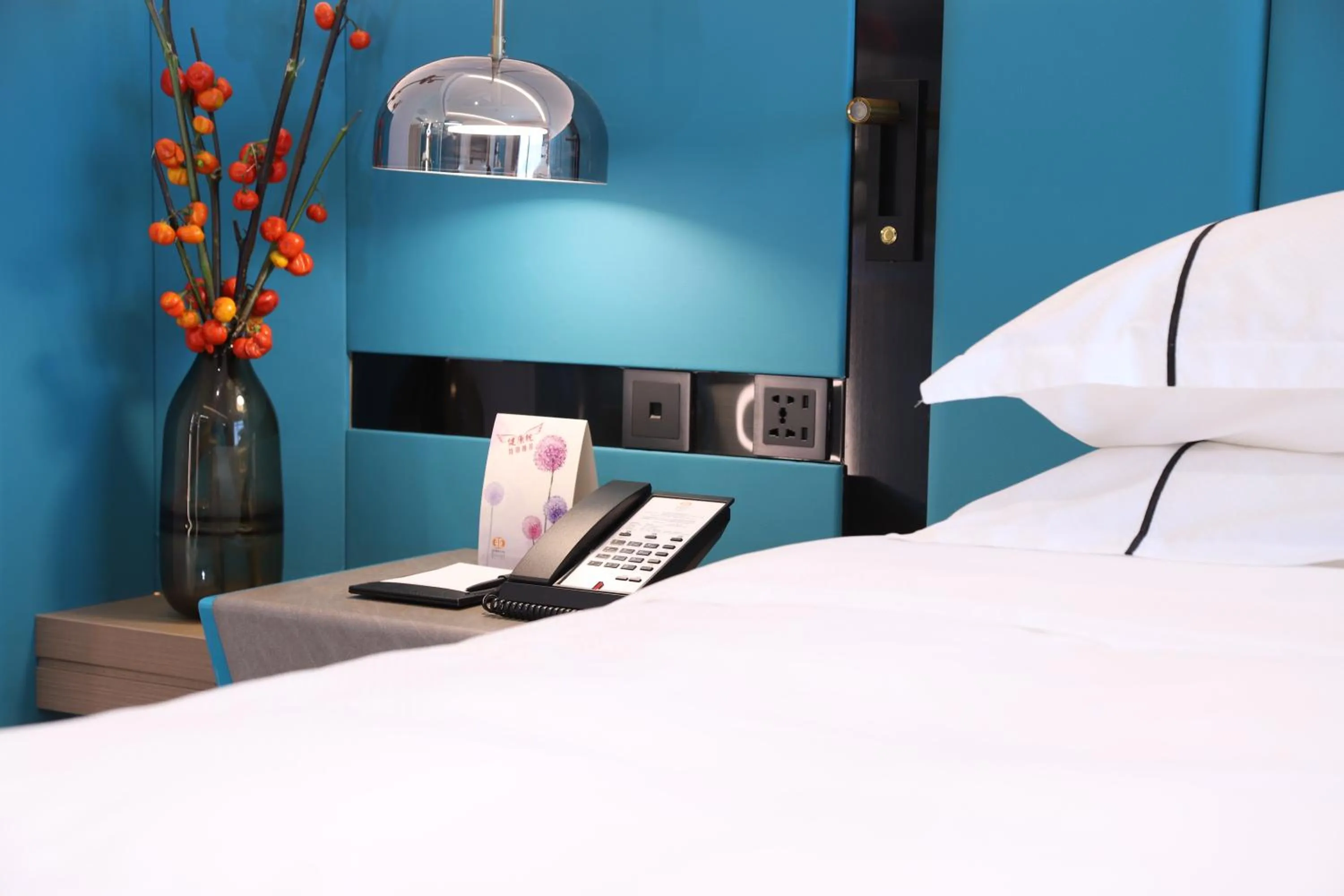 Decorative detail, Bed in Asia International Hotel Guangdong