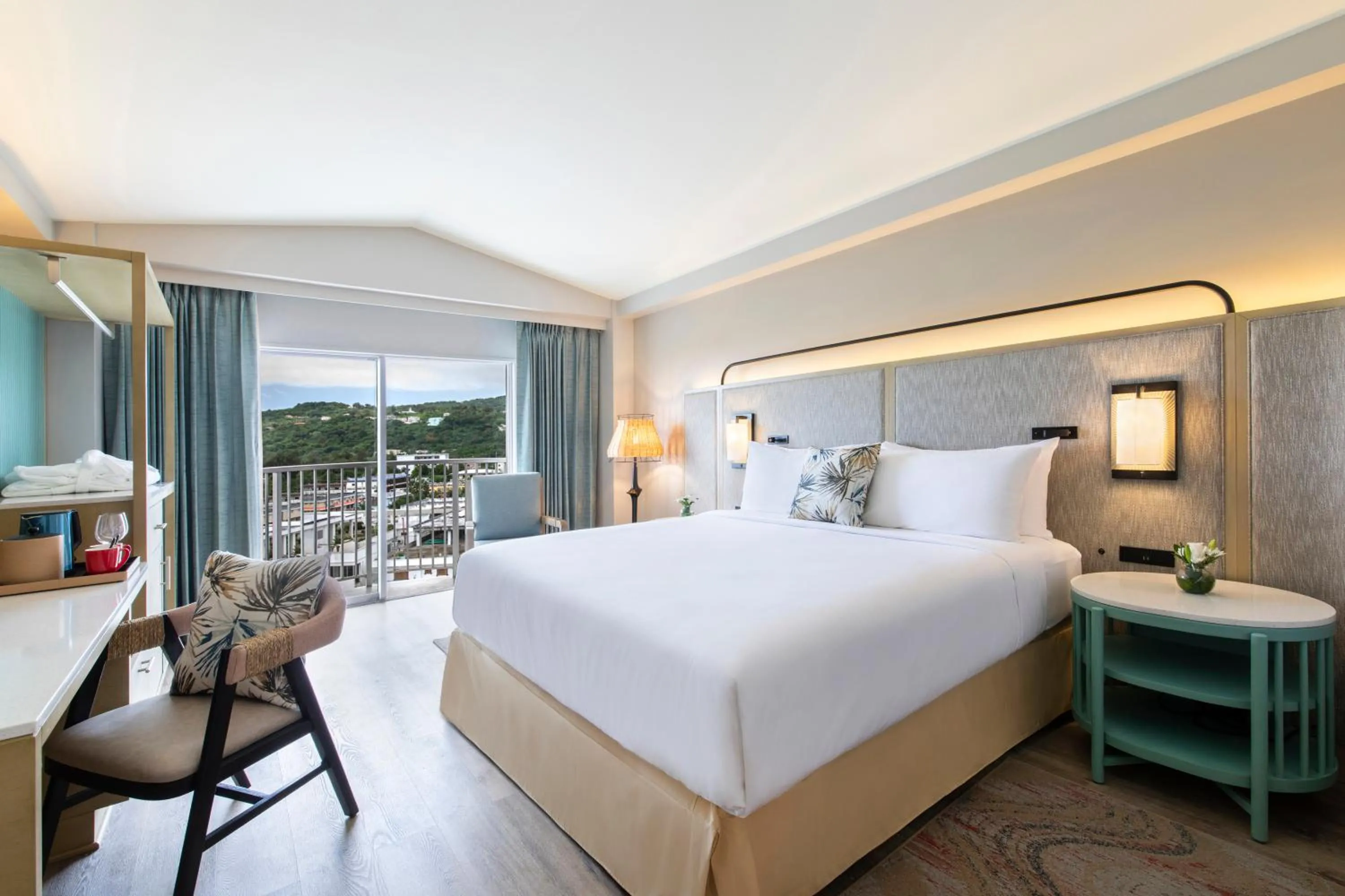 View (from property/room), Bed in Crowne Plaza Resort Saipan