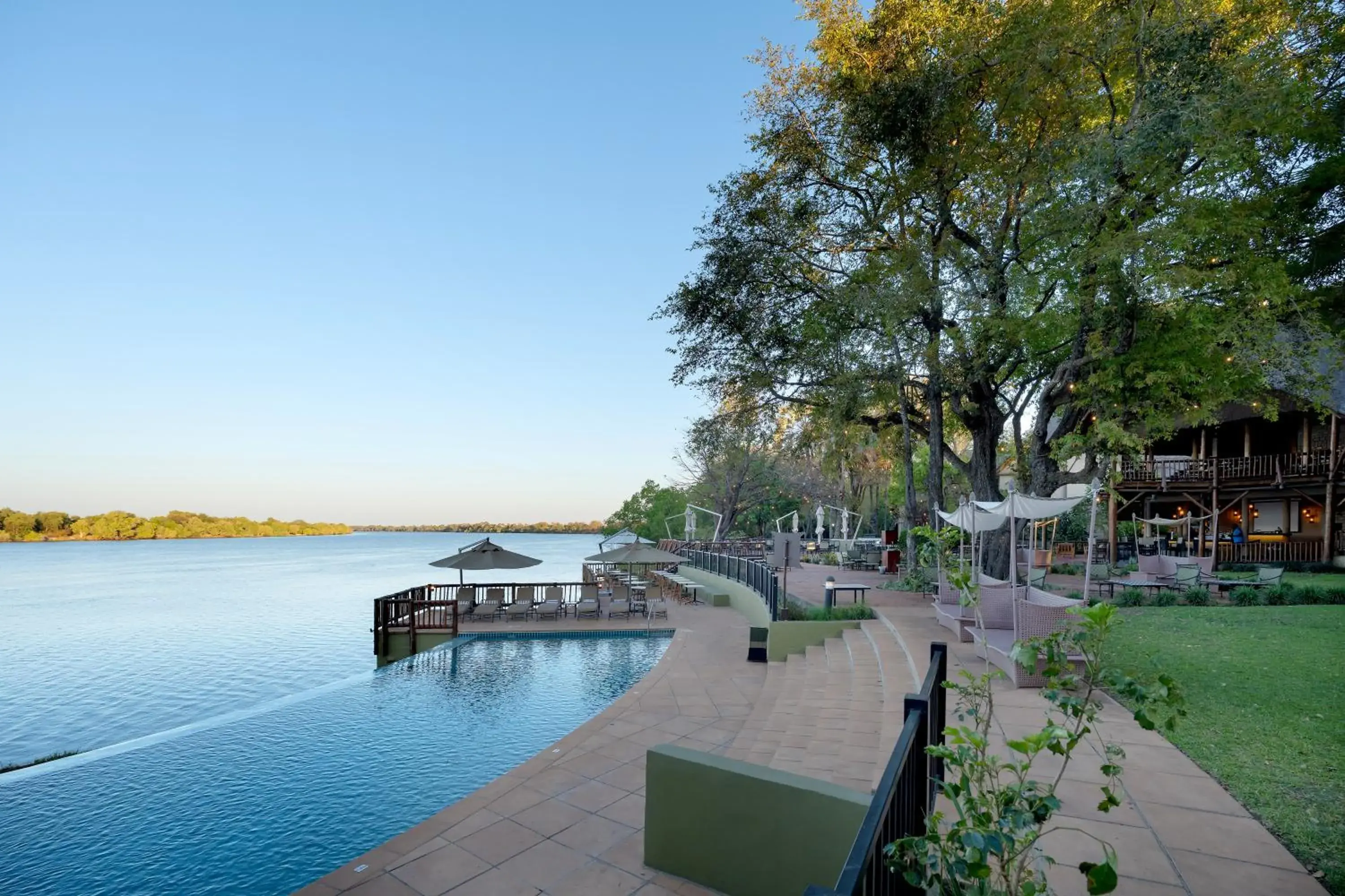 River view in The David Livingstone Safari Lodge & Spa River view in The David Livingstone Safari Lodge & Spa